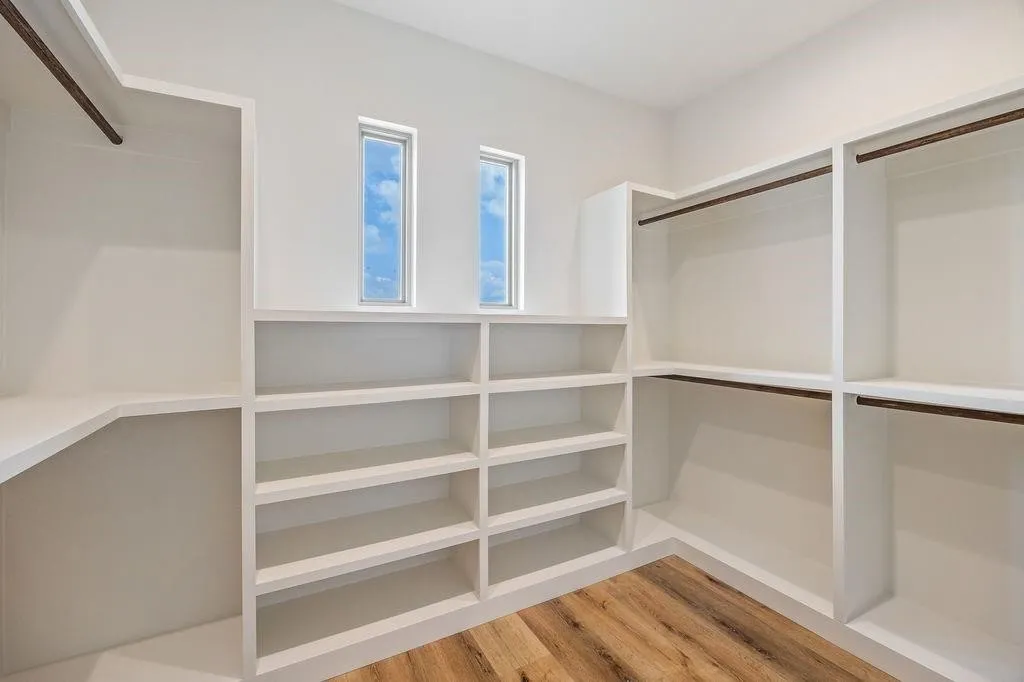 One of two primary closets