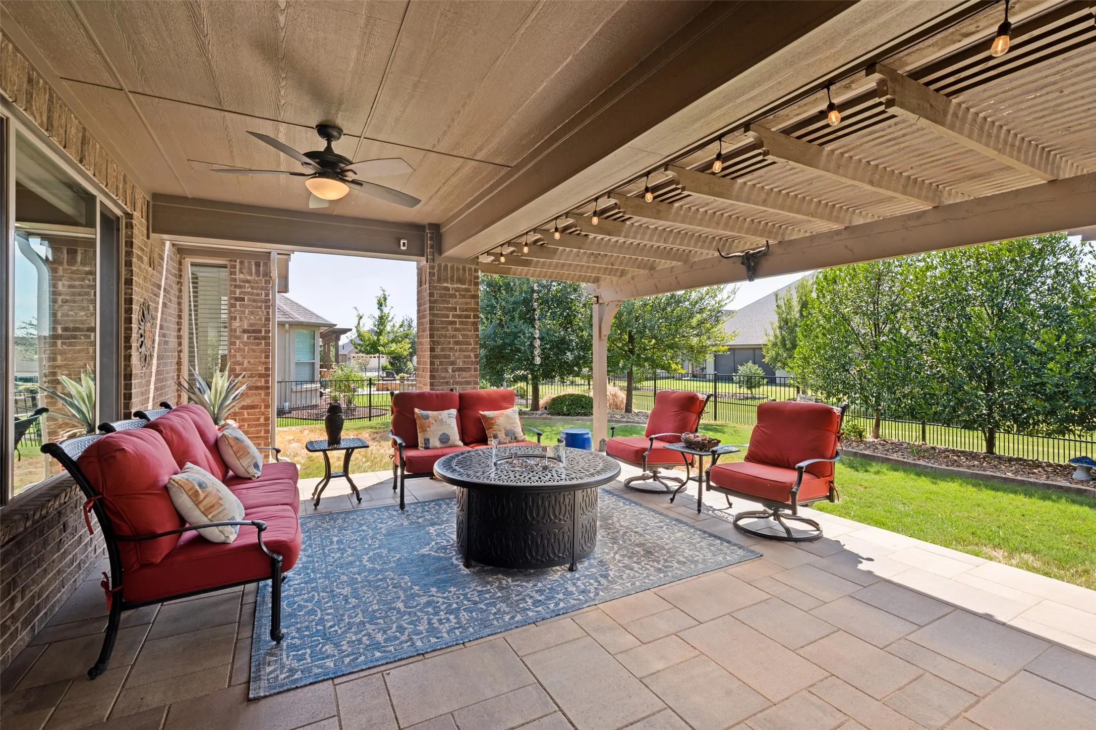 Fenced yard and Fire Pit