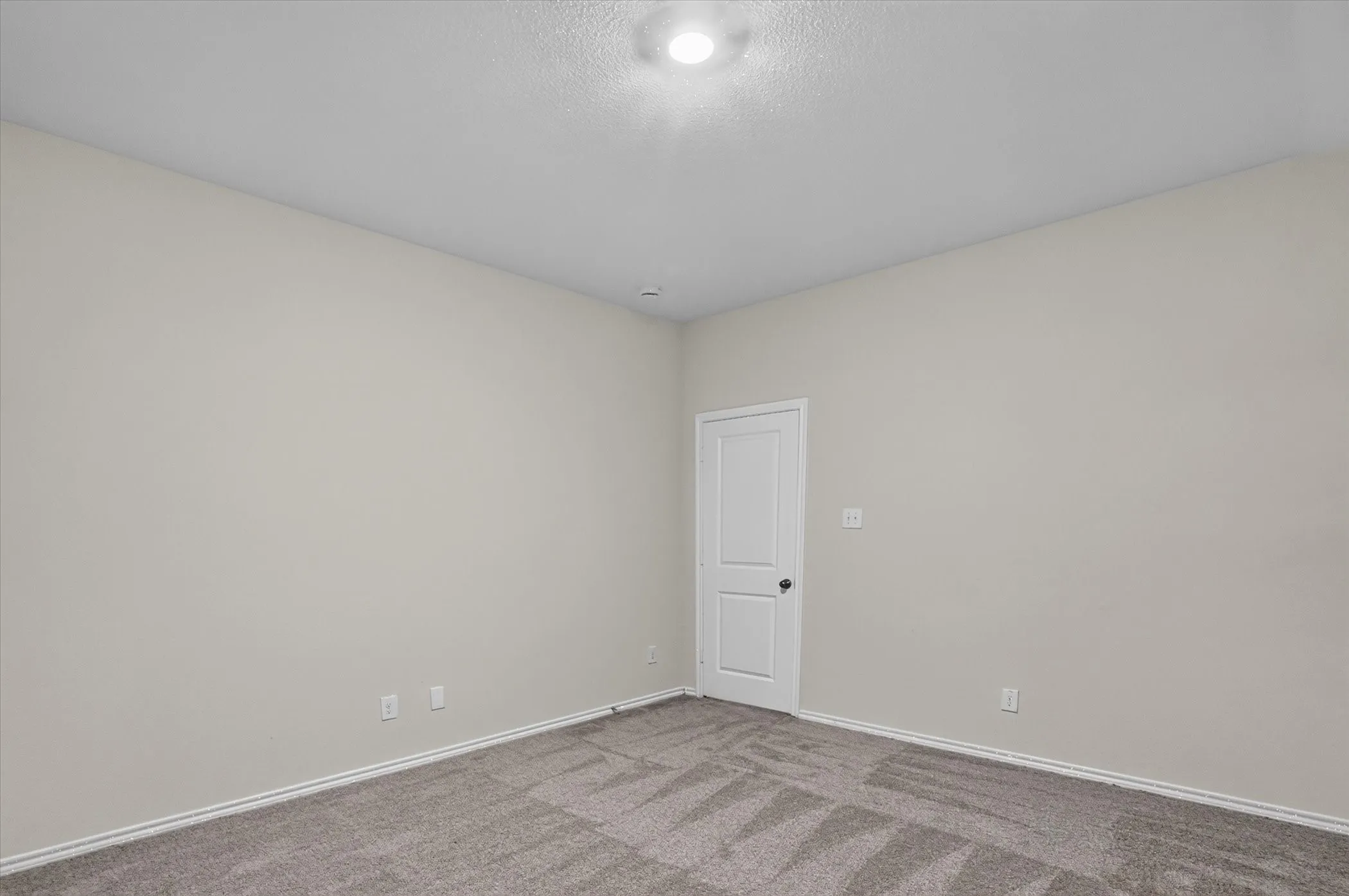 Neutral-toned wall paint with a white paneled door