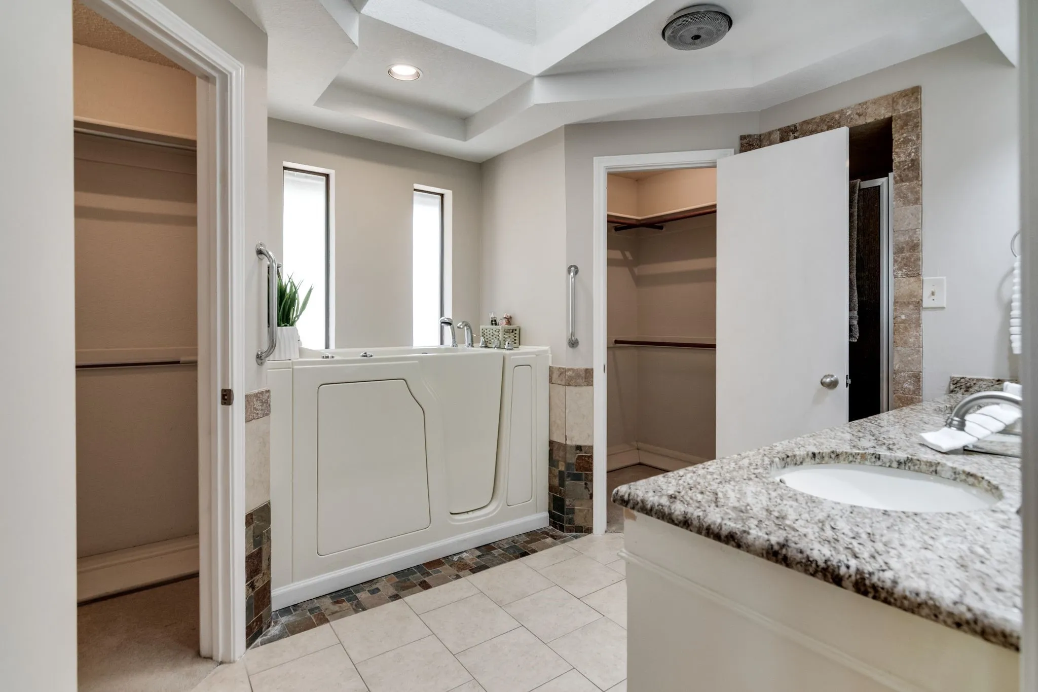 Two separate walk in closets