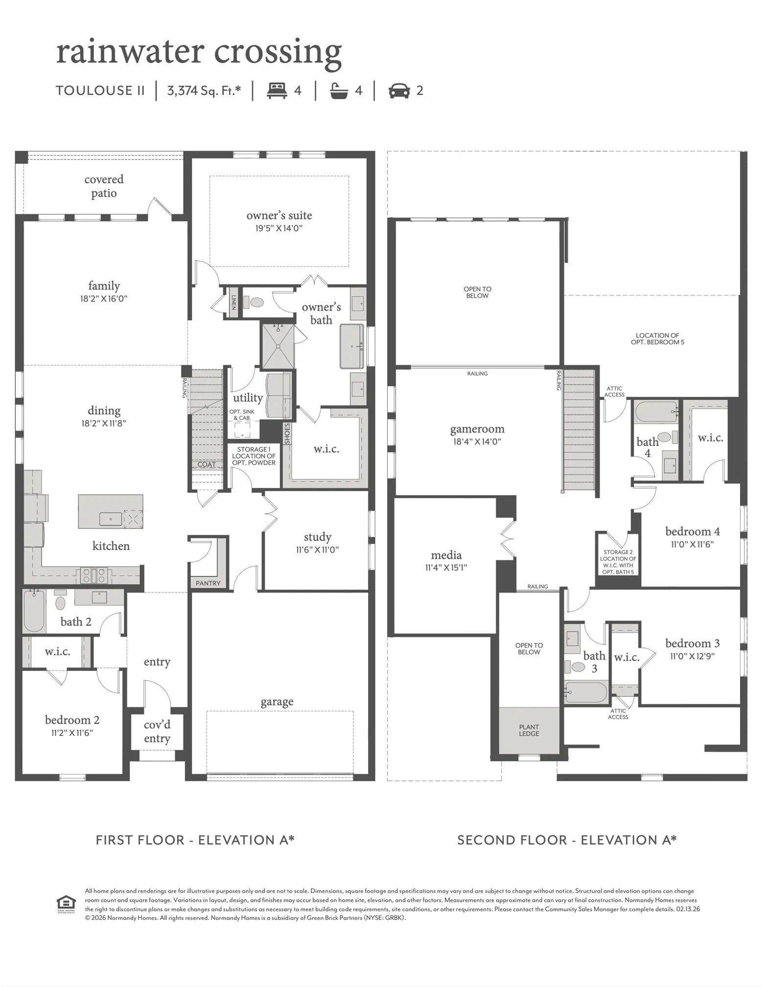 With an open concept floor plan designed for entertaining and perfectly sized bedrooms, our Toulouse II plan is the ideal family home!