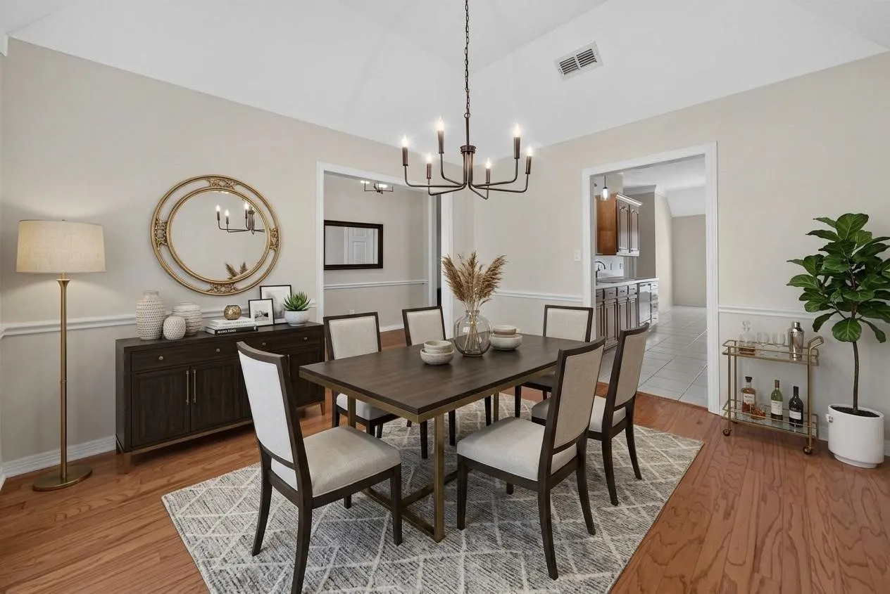 Staged Dining Area