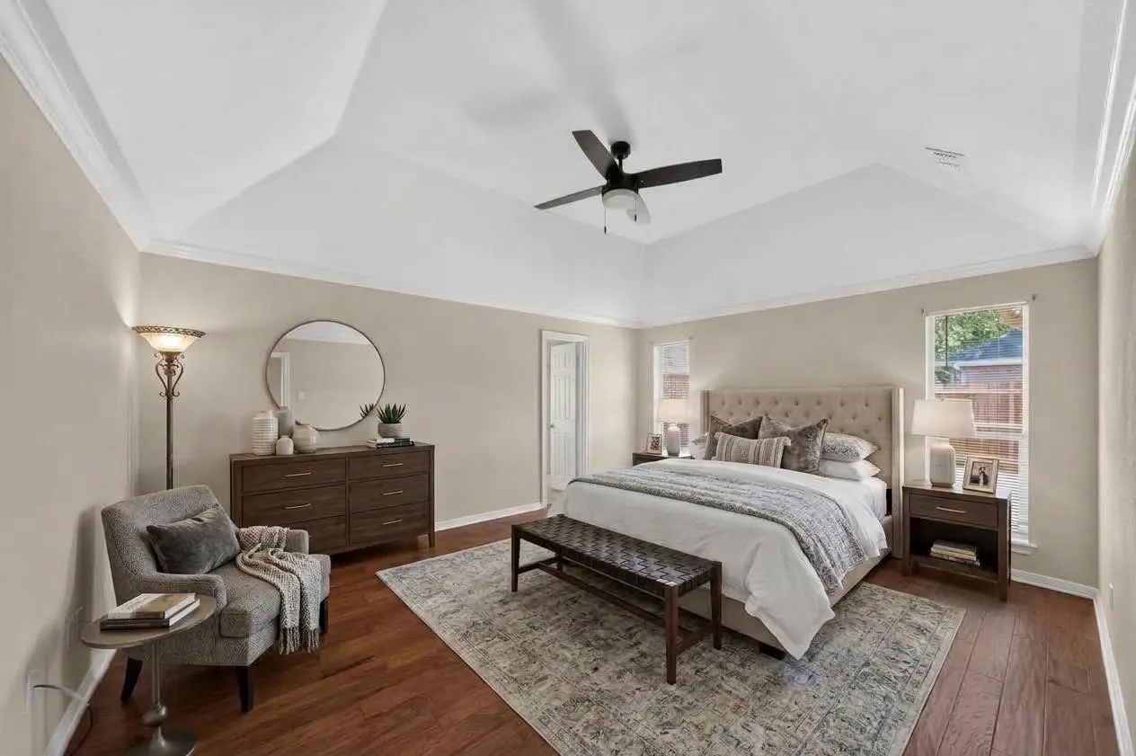 Staged Primary Bedroom