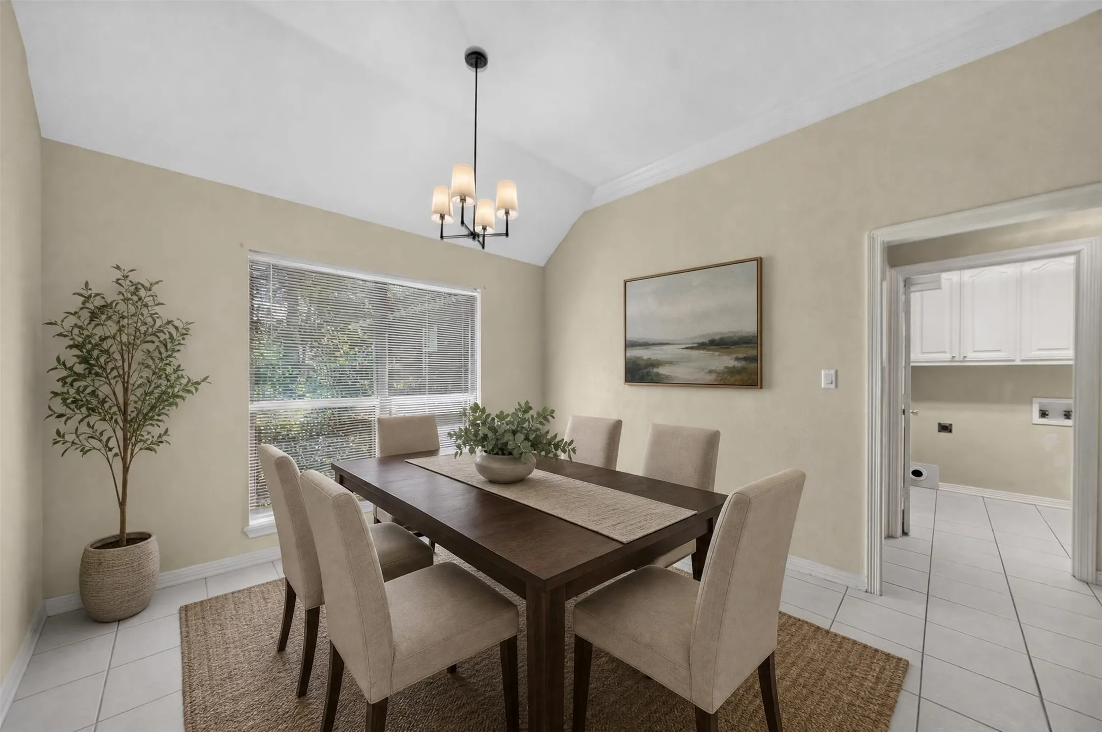 Staged Breakfast Area