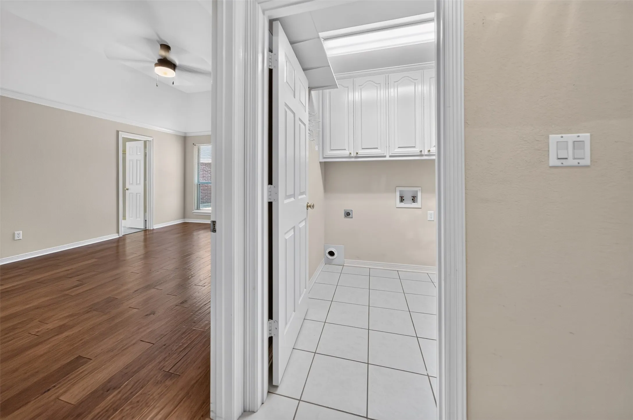 View showing the proxity of the Laundry area off of the Large Bedroom with Private Bath Area.