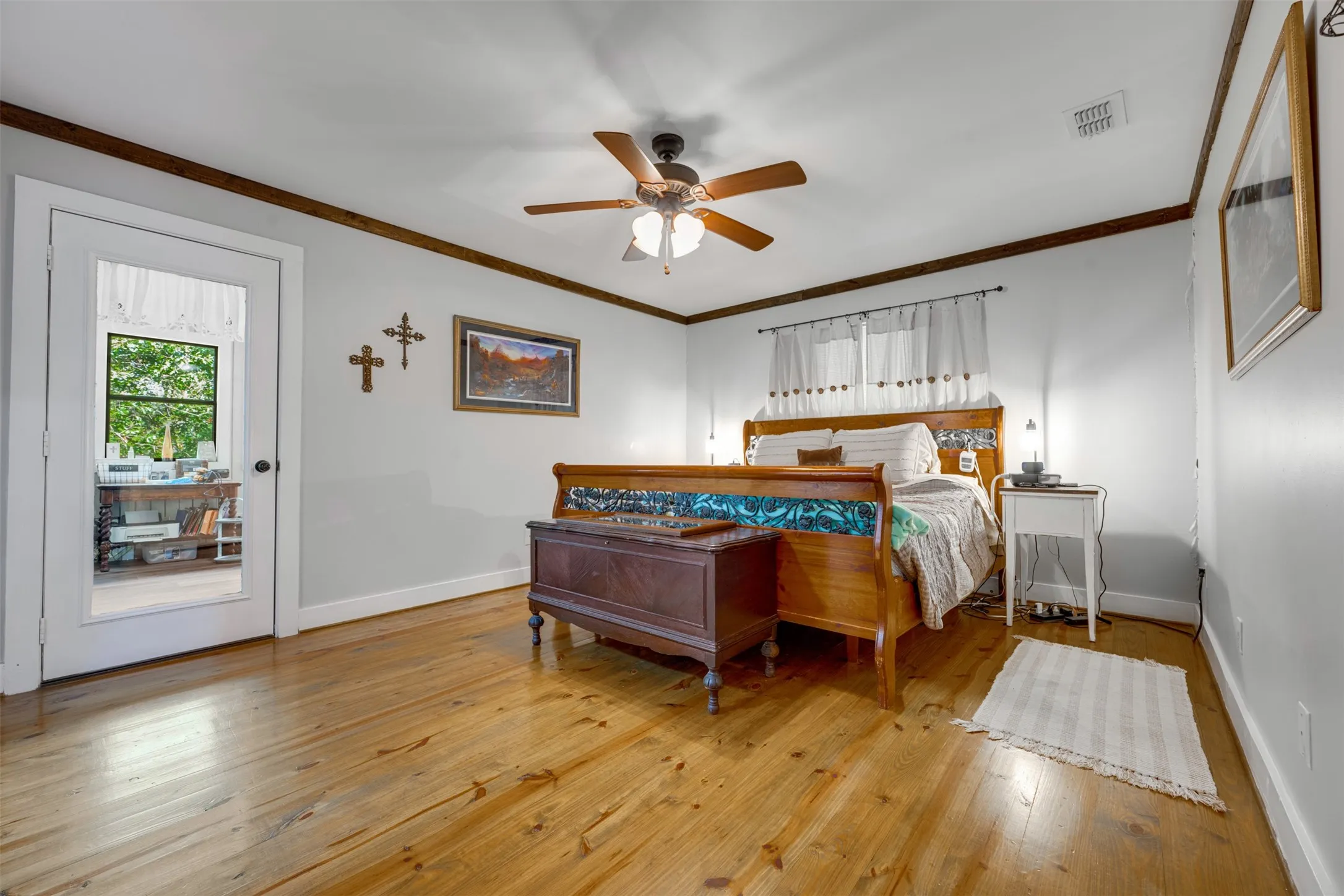 Hardwood flooring with a natural finish