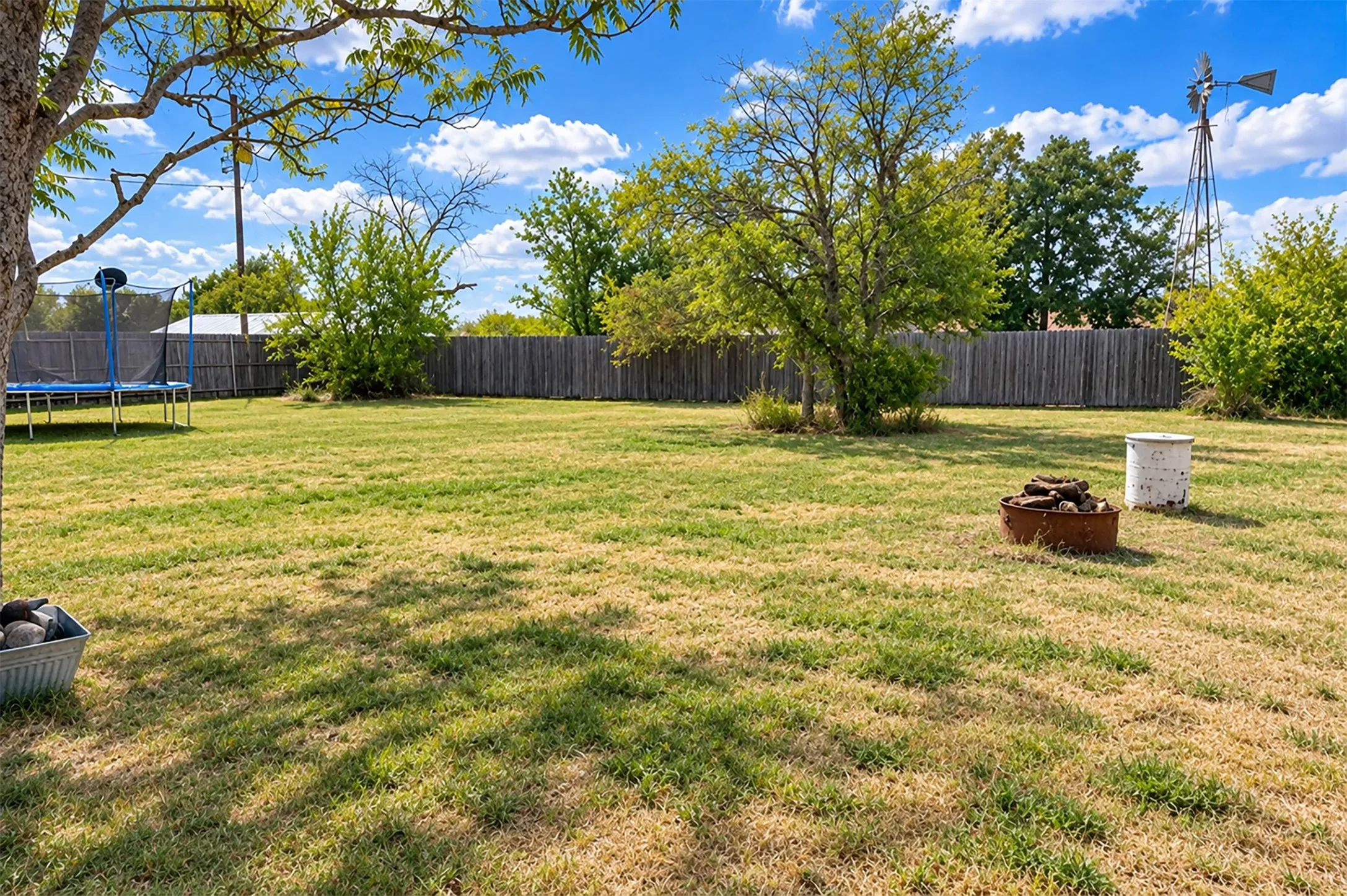 backyard looking to the middle of the property and the left corner.