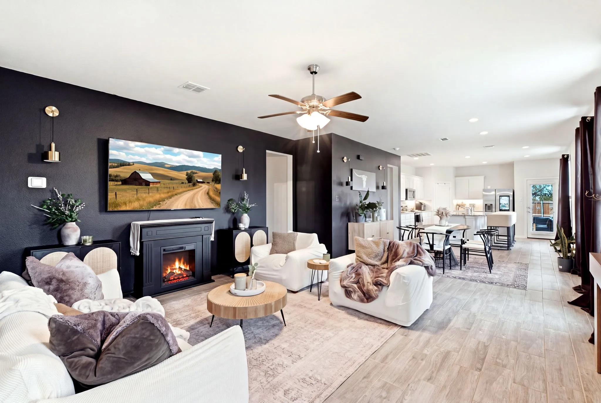 Living room/dining room/kitchen