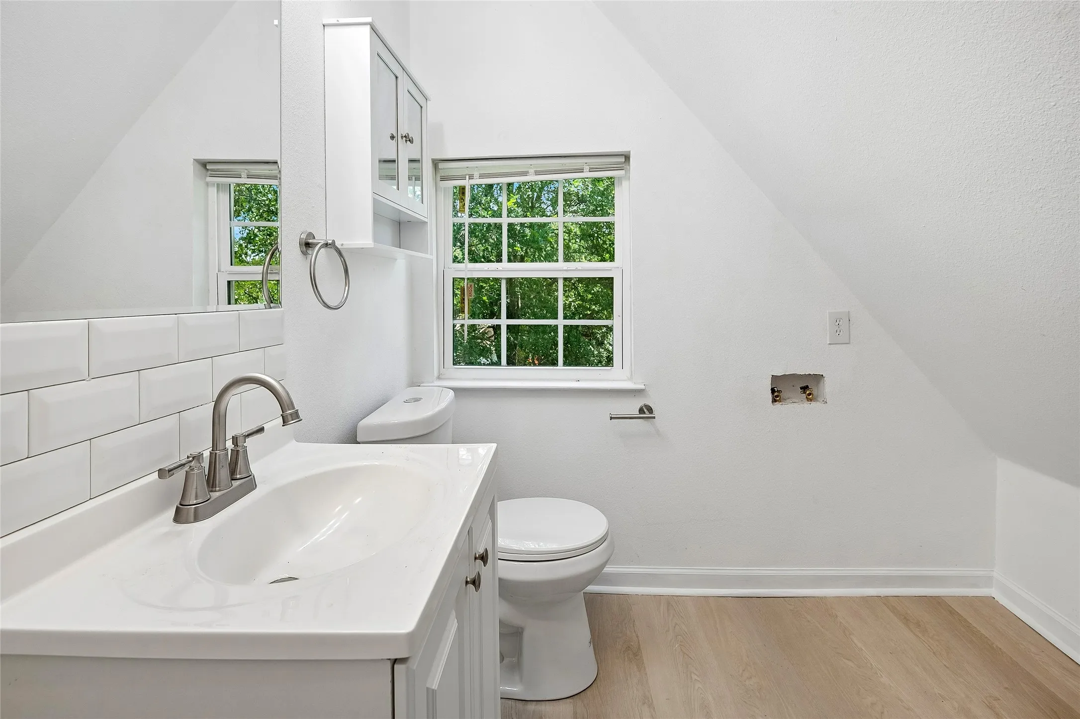 Apartment bath and laundry room