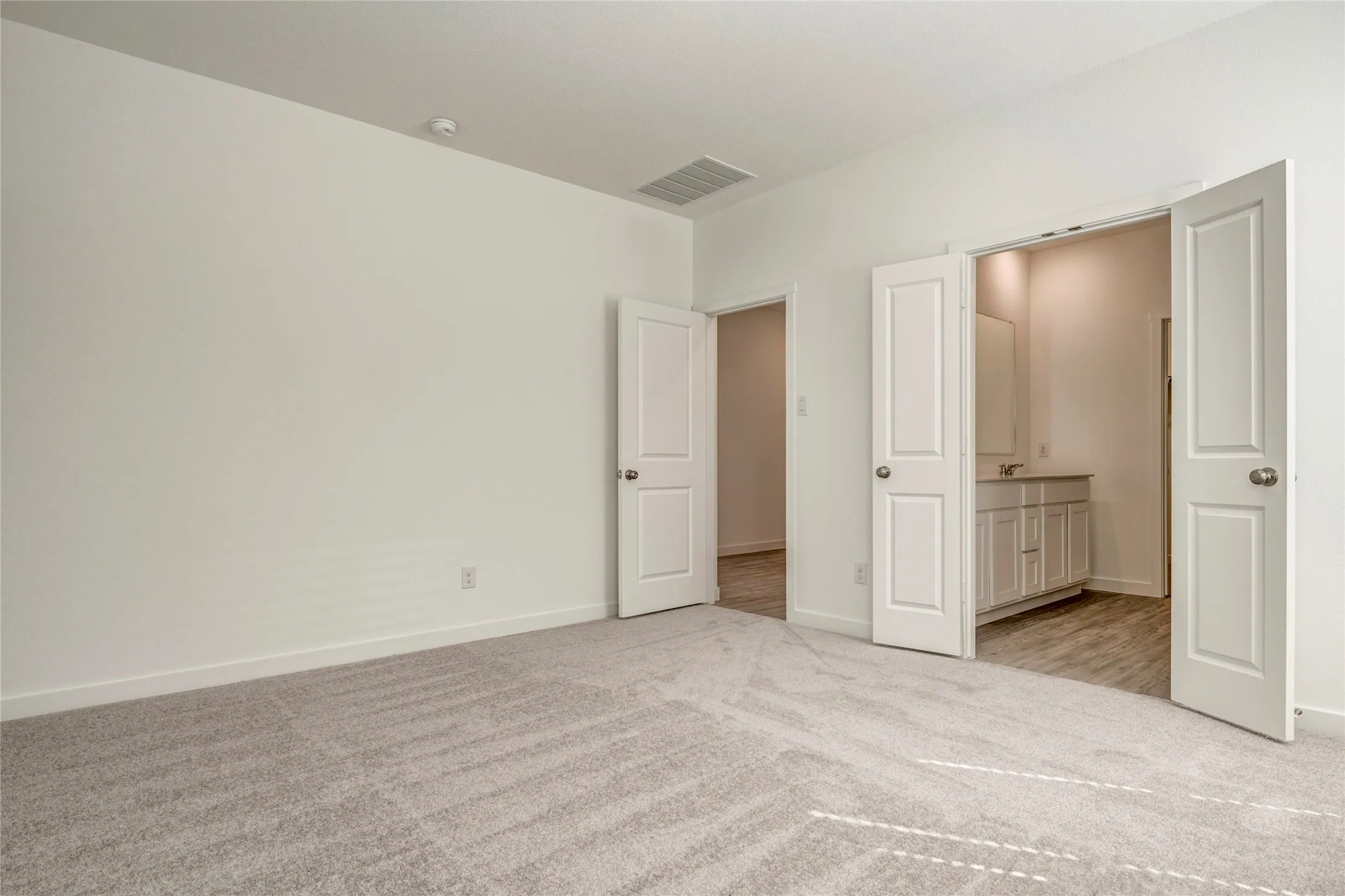 Good sized primary bedroom with attached bath....