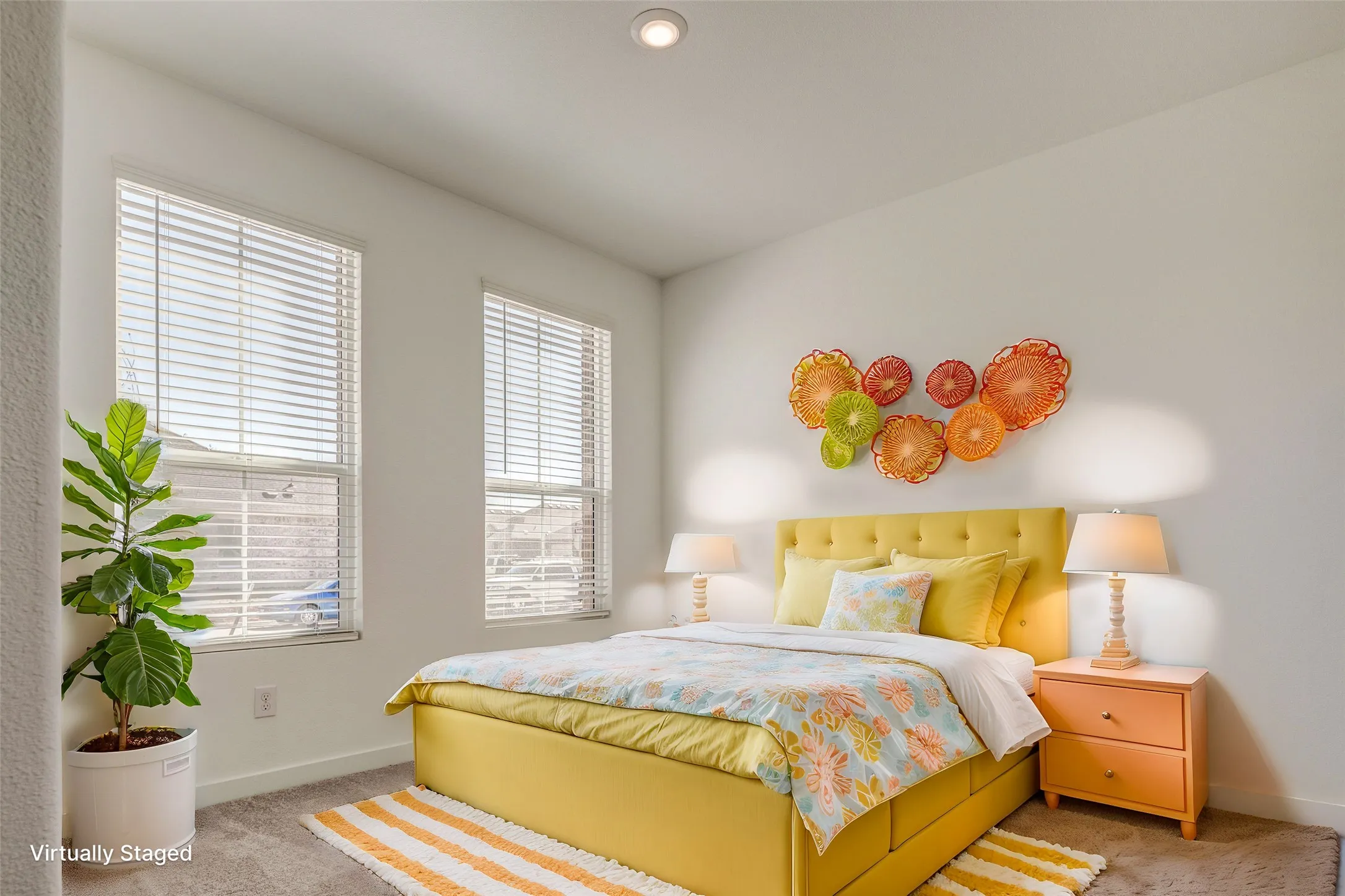 Virtually staged 4th bedroom.....how adorable is this?? You could live here!!