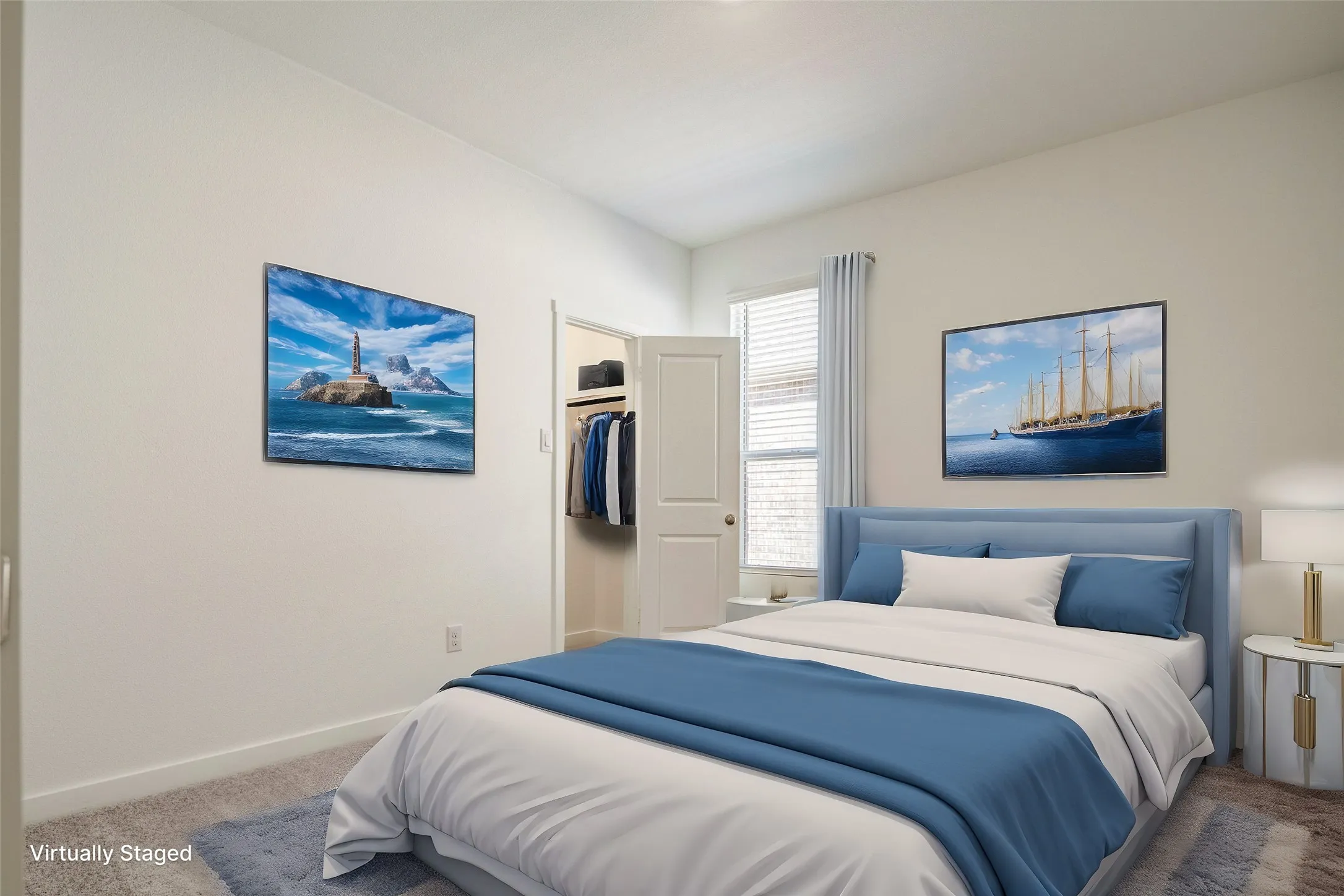 Virtually staged 3rd bedroom....