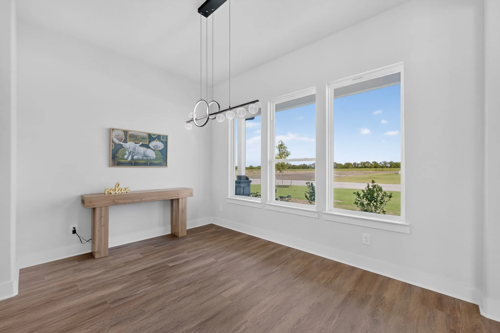 Dining room with a beautiful view