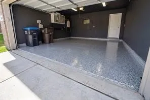 Epoxy garage and back patio floors.