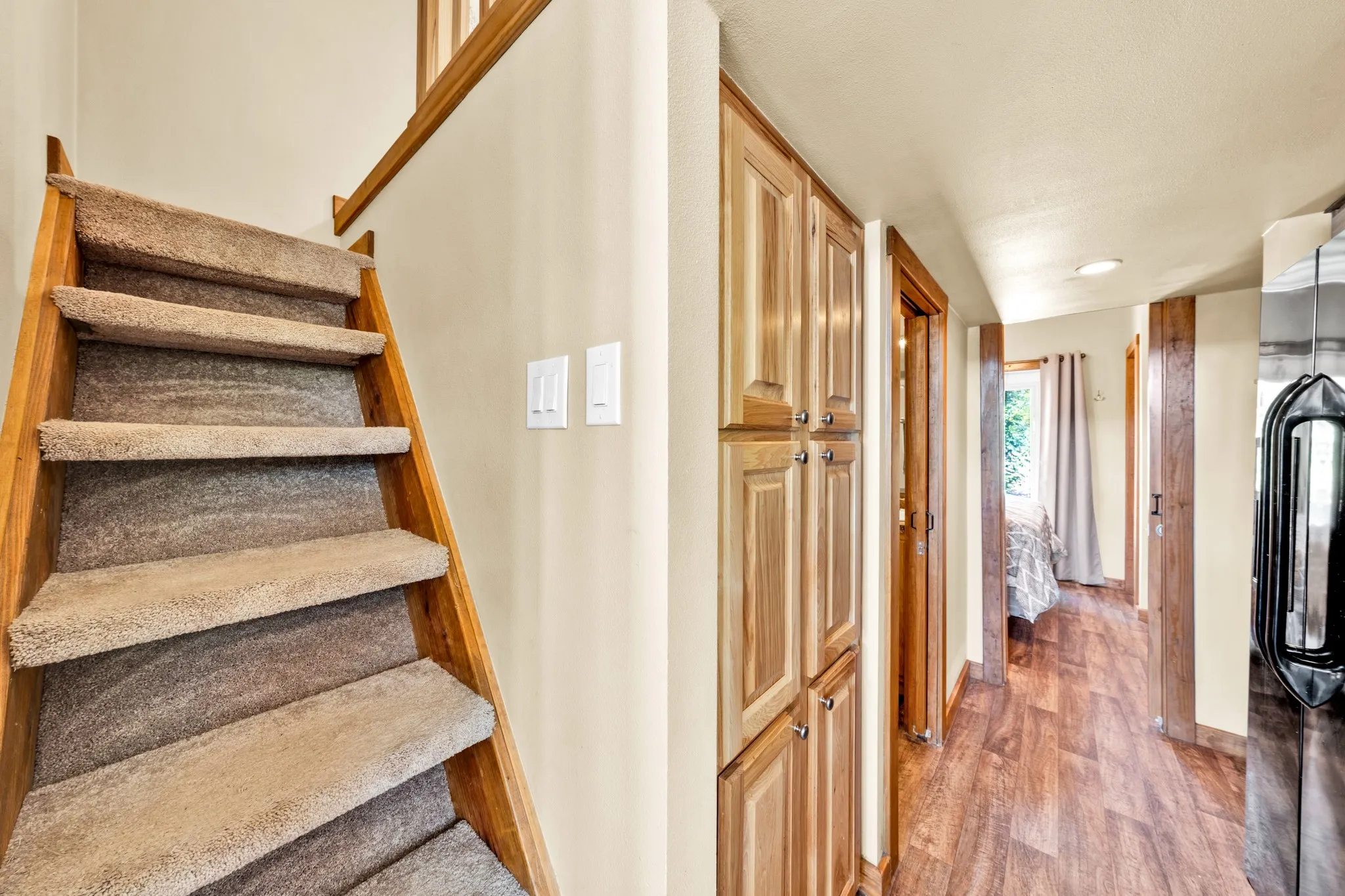 Hallway and stairs to loft