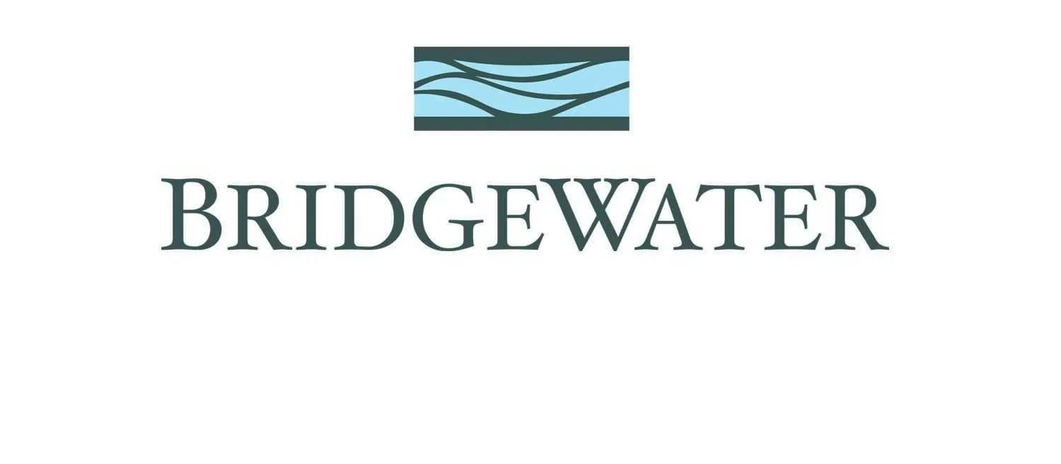 Company Logo. Displaying the Bridgewater company name and graphic element