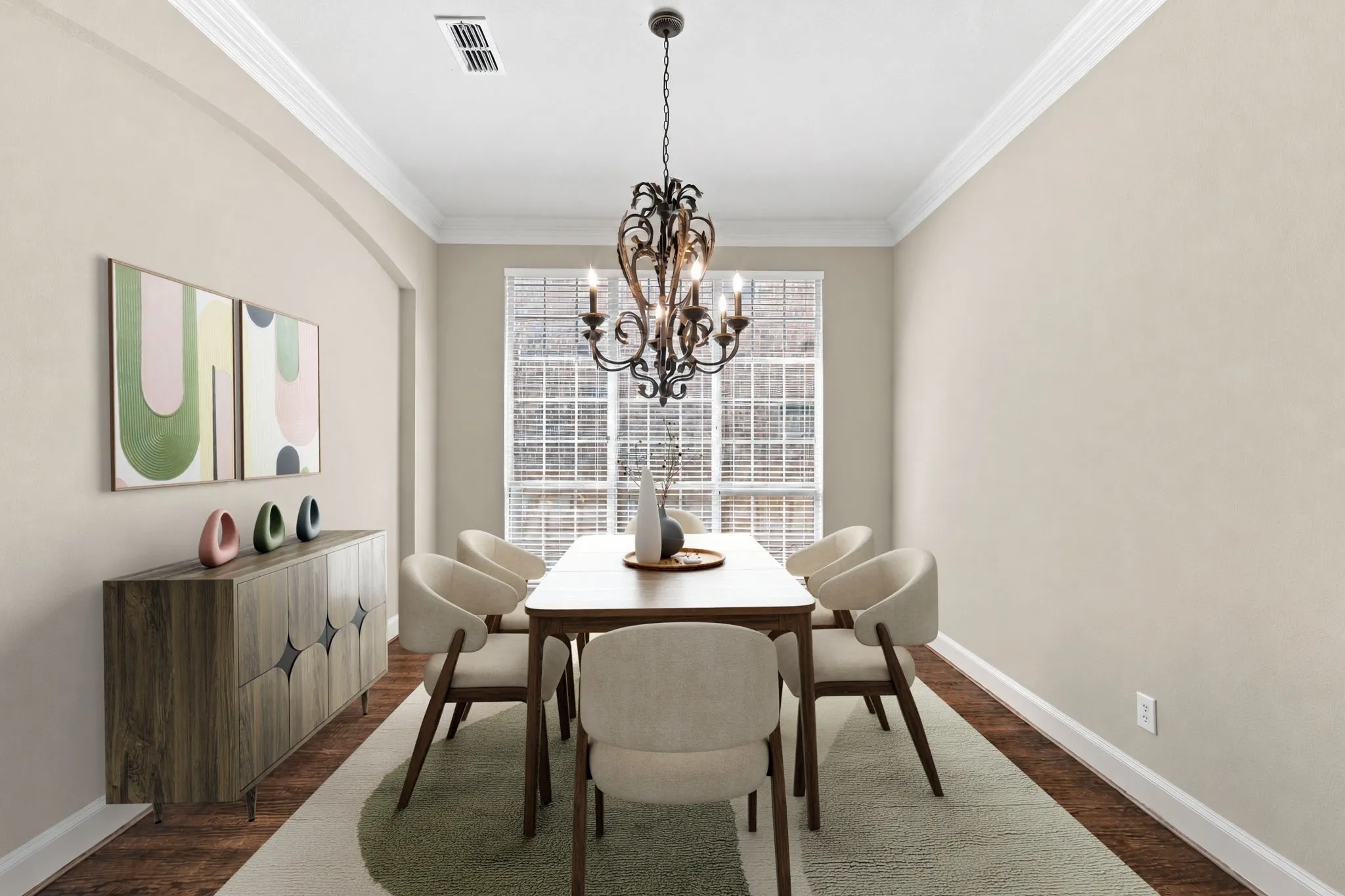 Formal Dining Room.  This Has Been Virtually Staged.