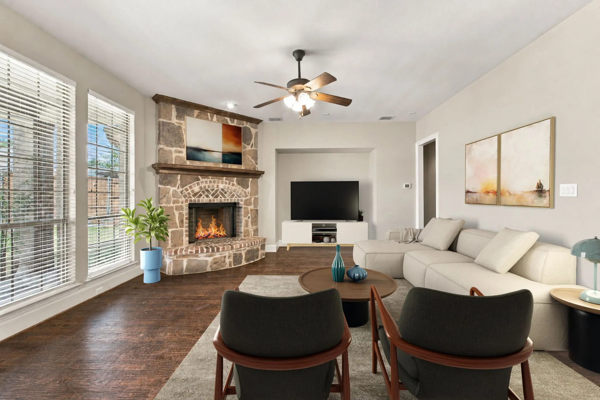 Another View Of Family Room.  This Has Been Virtually Staged.