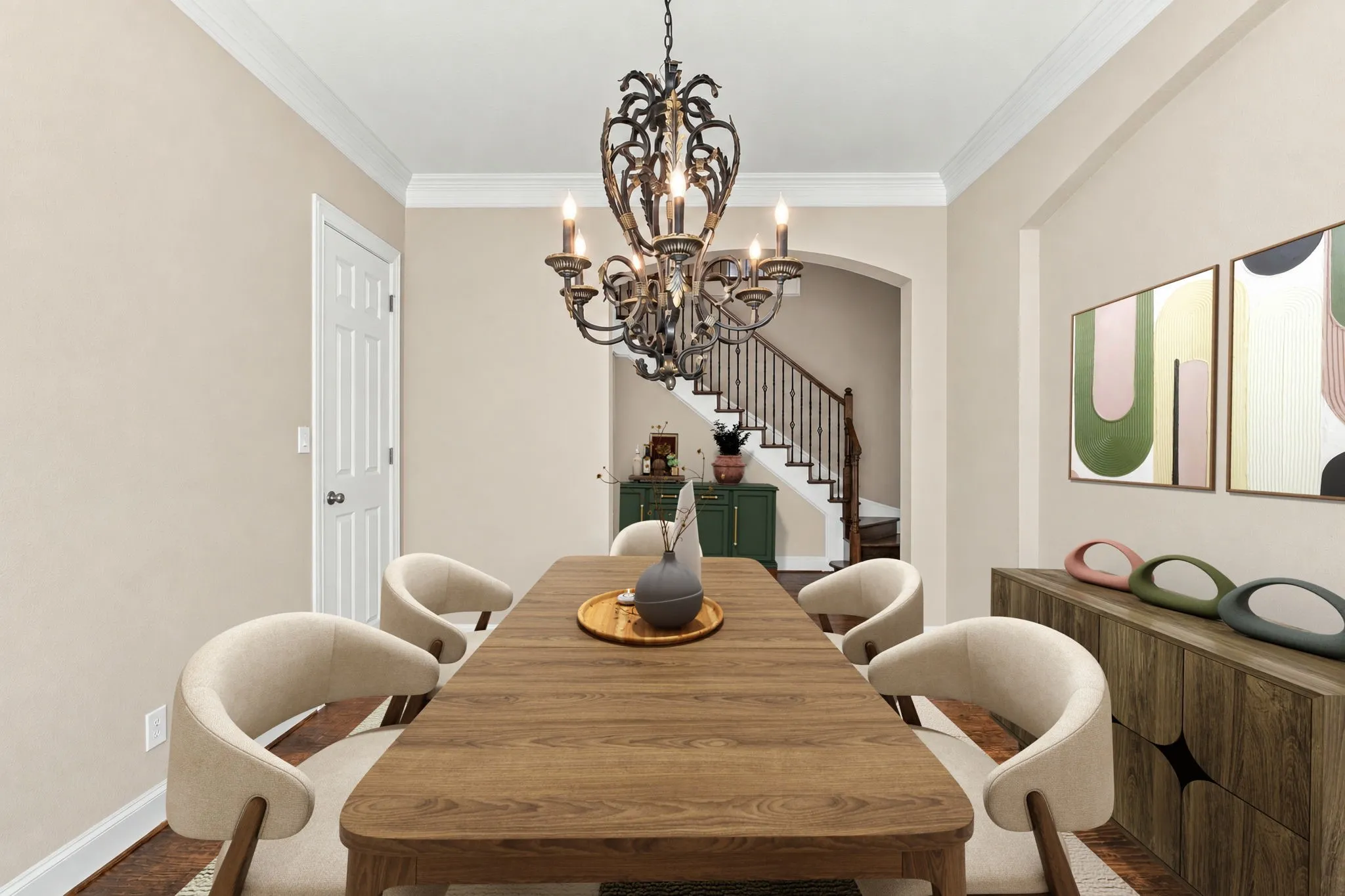 Another View Of Formal Dining Room.  This Has Been Virtually Staged.