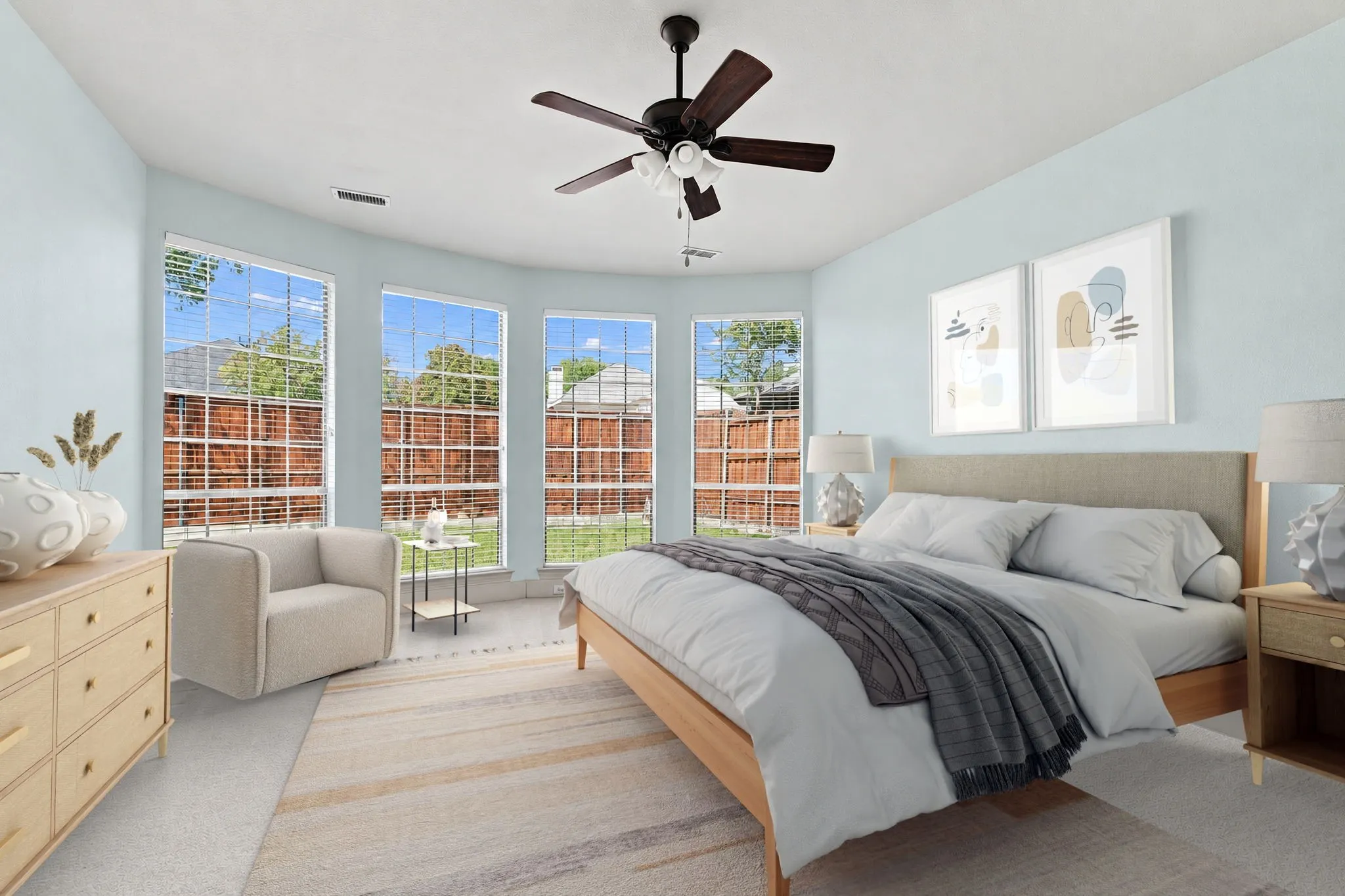 Large Primary Bedroom.  This Has Been Virtually Staged.