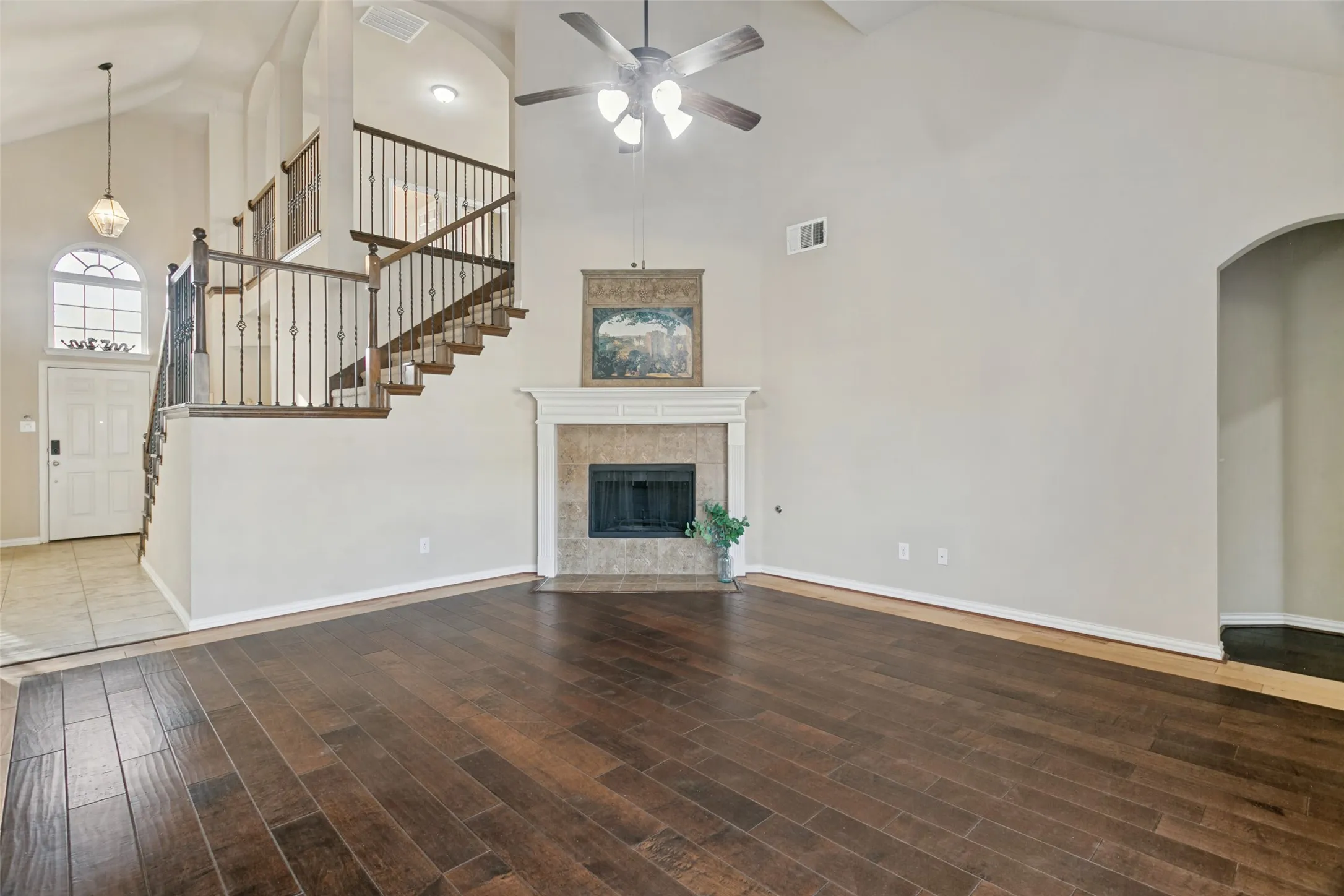 A fireplace always makes a house cozy!