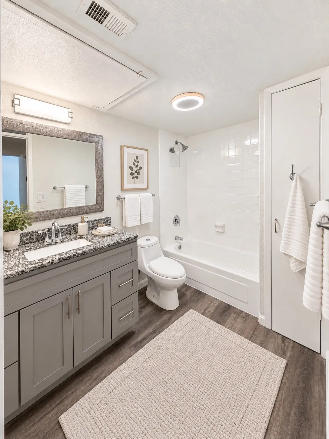 Virtually staged. Updated bath.