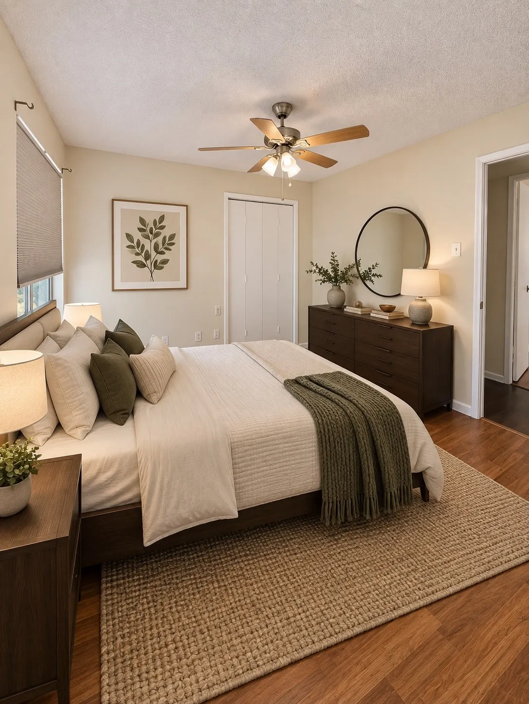 Virtually staged. Second bedroom.