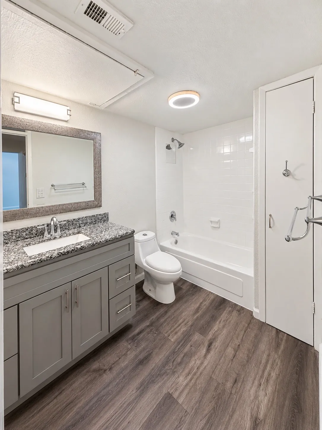 Updated bath with new vanity.