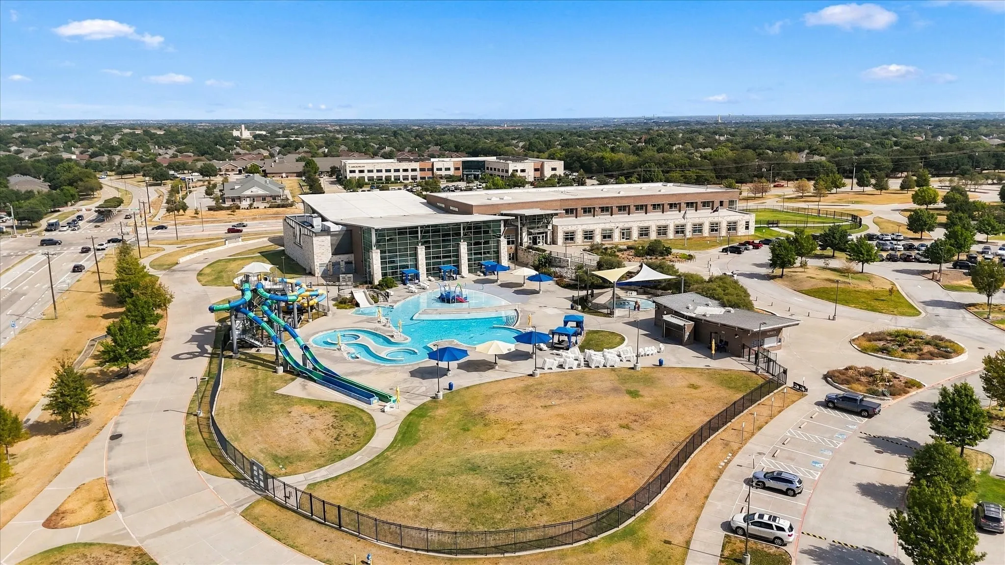 Convenient access to the Apex Centre at Gabe Nesbitt Community Park, an 80,000-square-foot aquatics and fitness facility with indoor and outdoor pools, water slides, fitness center, indoor track, gymnasium, classes and year-round family activities.