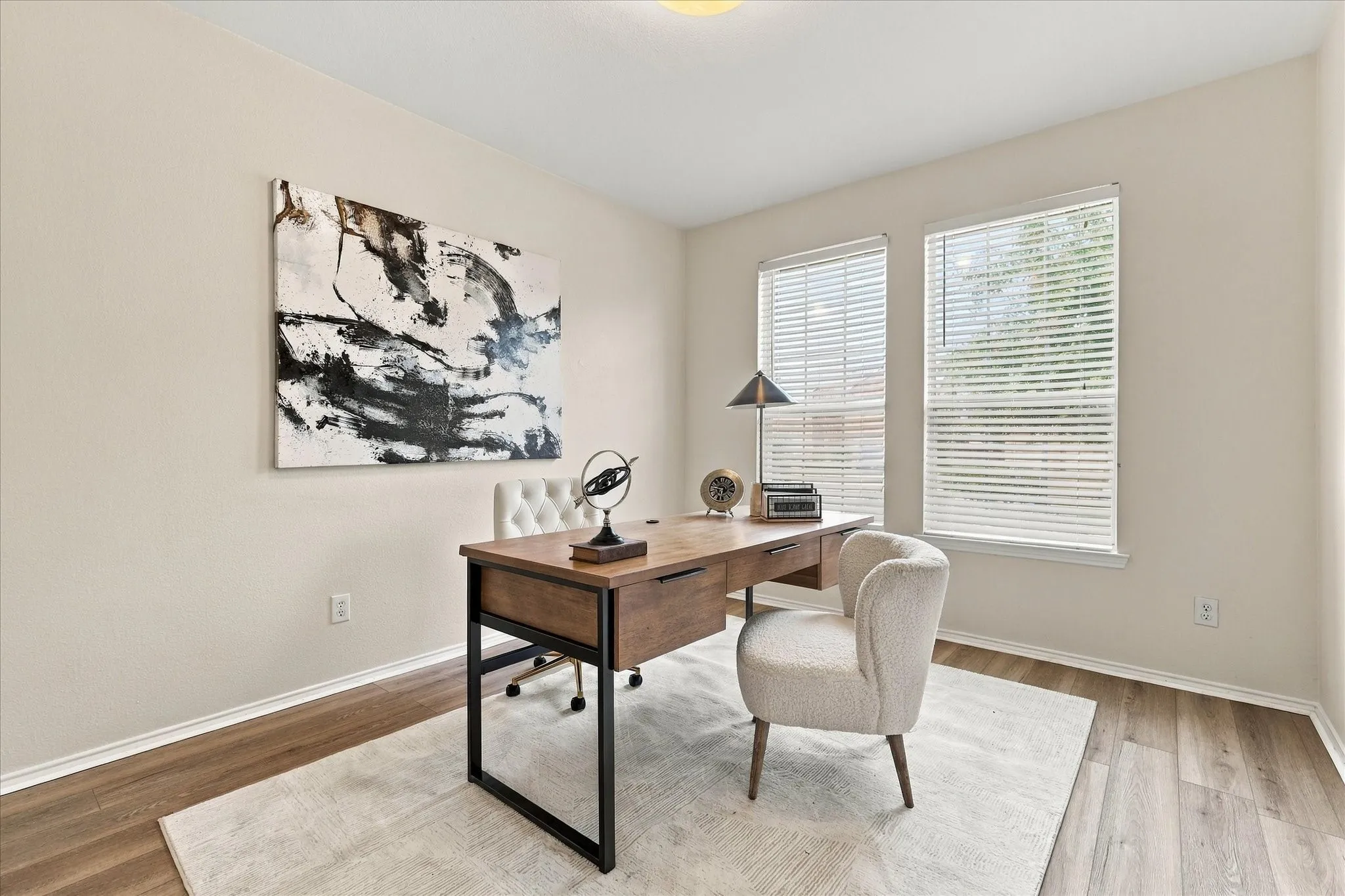 A dedicated home office with French doors provides an extra room beyond the three full bedrooms - perfect for growing families, working from home or creating a space that can evolve with your needs.