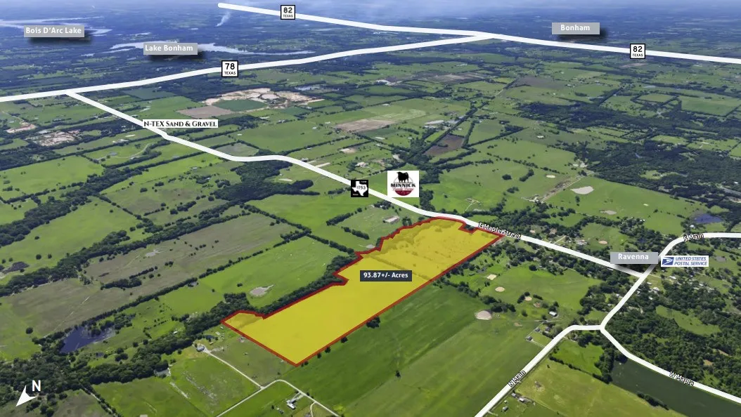 Map / location with property parcel outlined