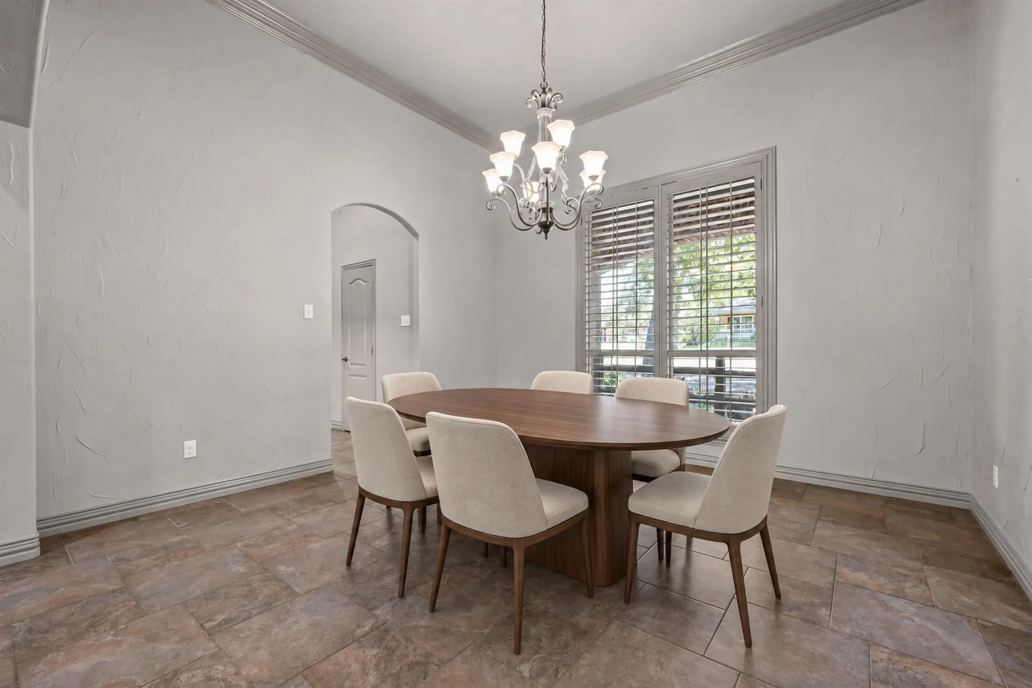 Dining room- virtually staged