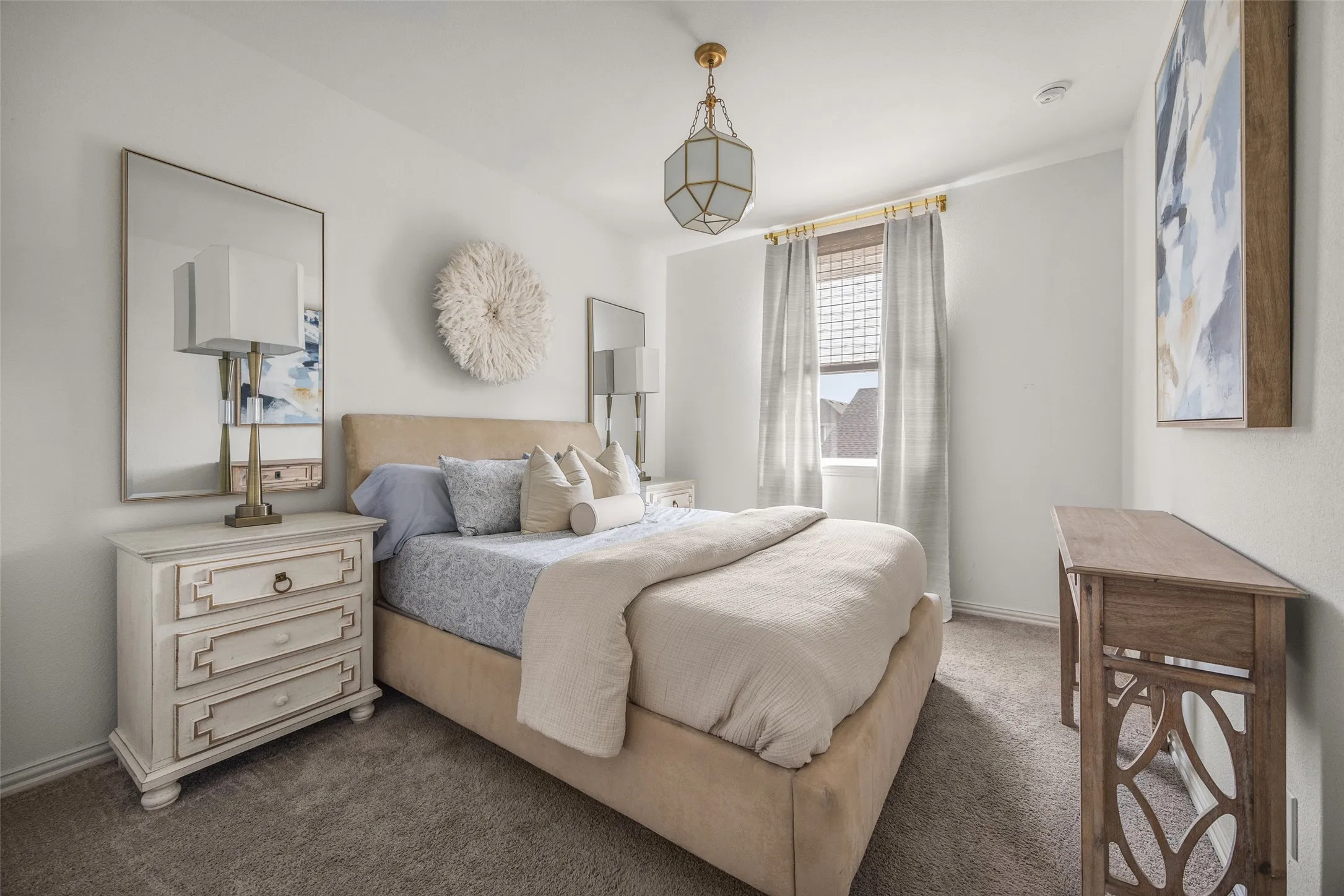 Recessed lighting, wood-finish flooring, and white paneled doors