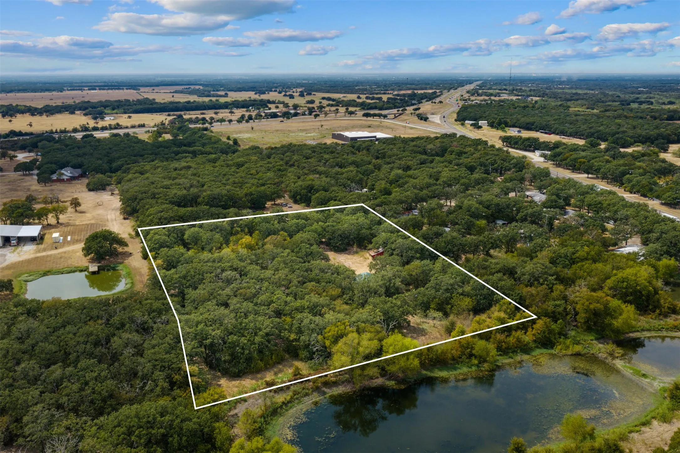 Expansive land parcel featuring dense tree coverage
