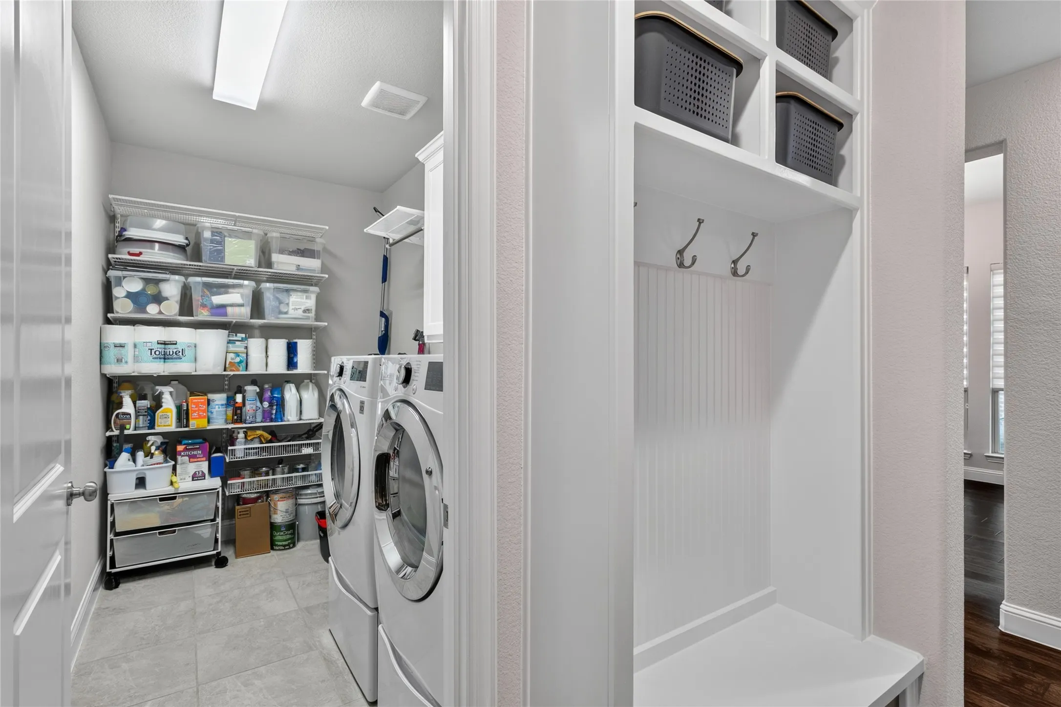 Laundry and mud room