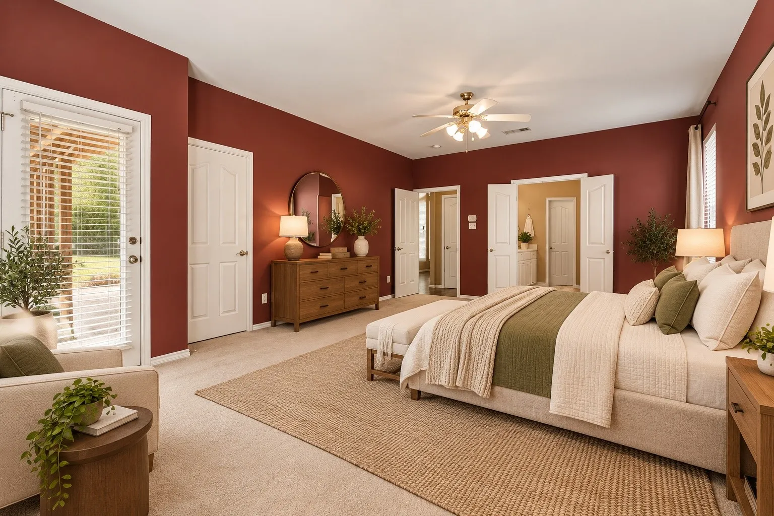 Staged bedroom