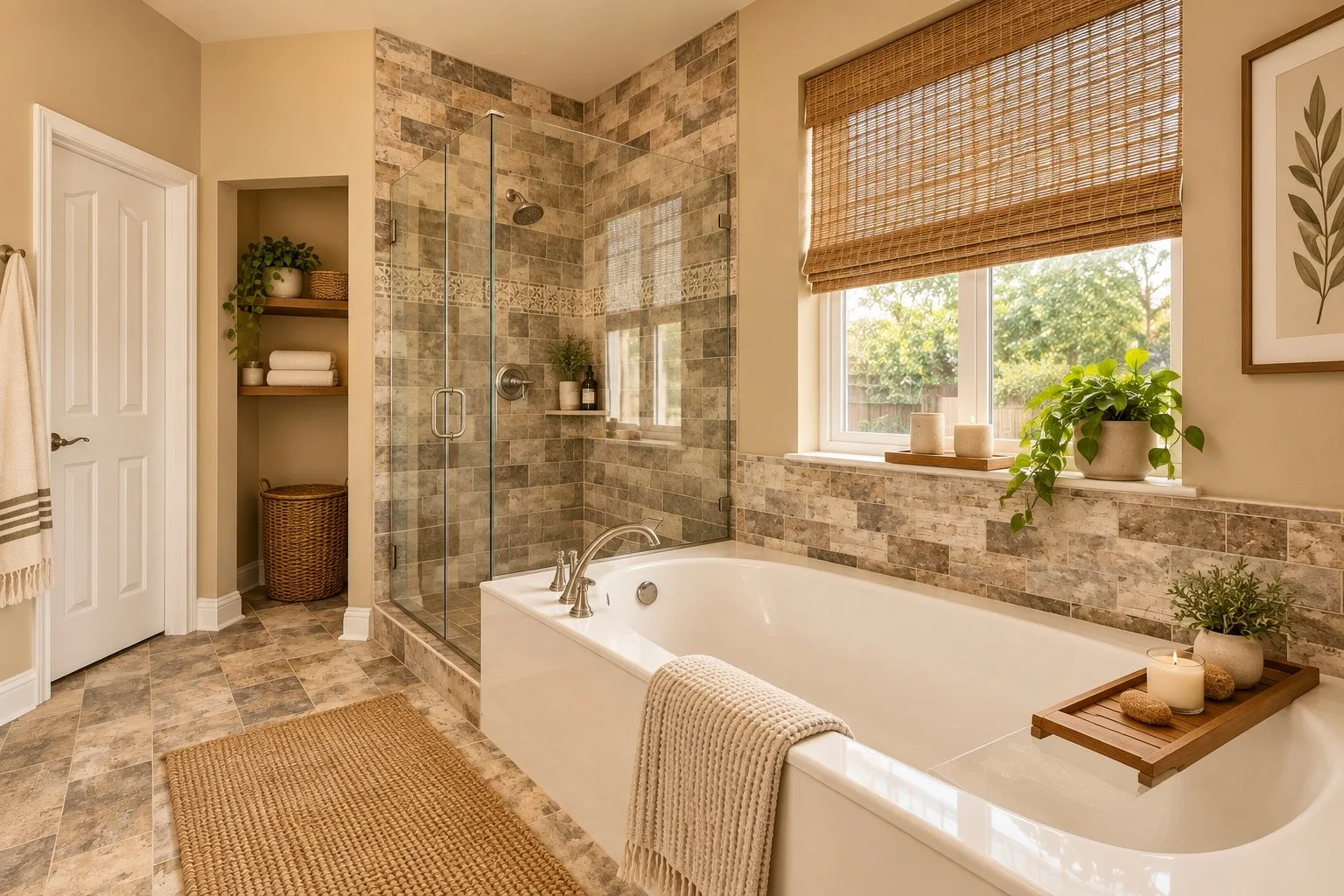 Bathroom staged