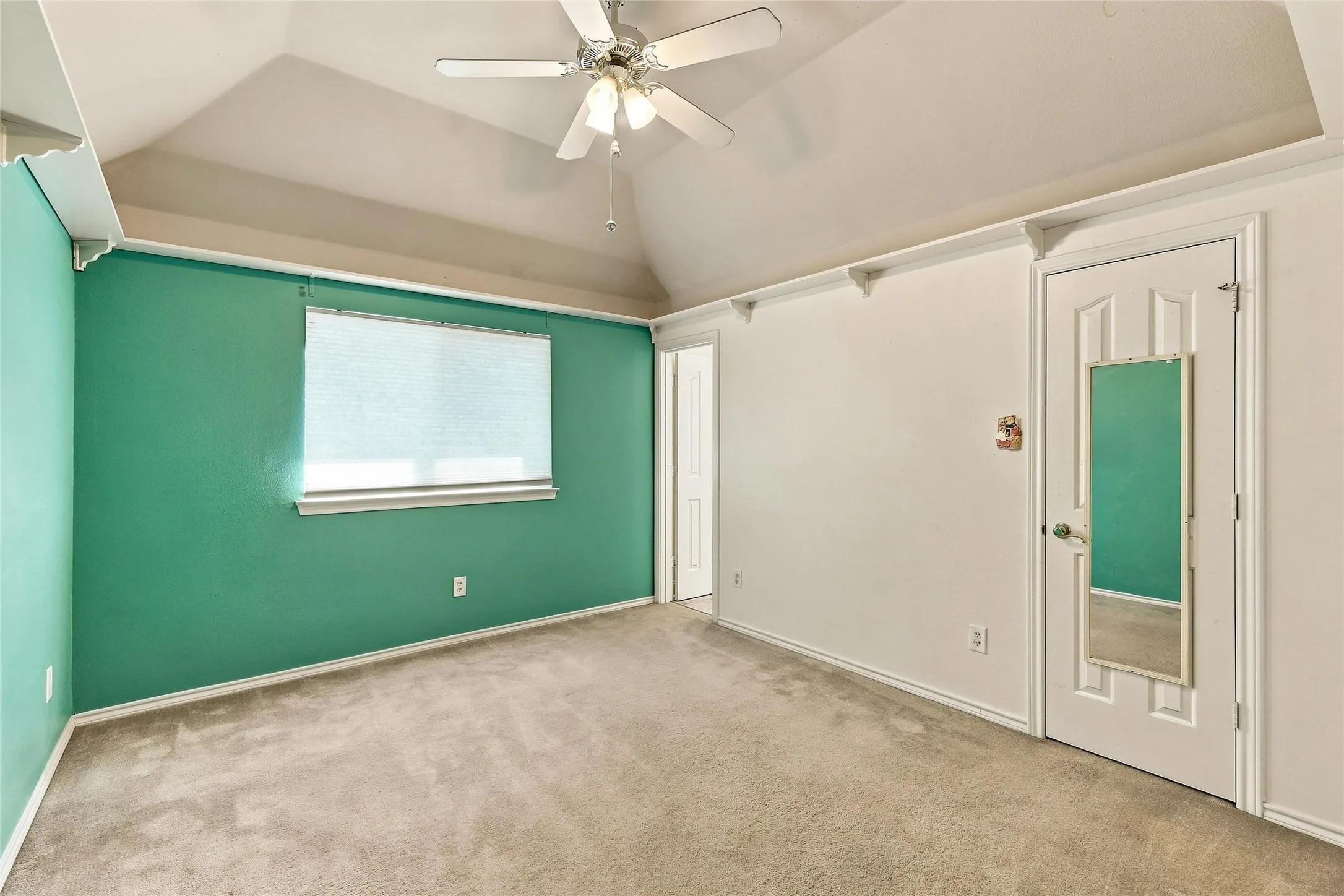 Bedroom number two is located upstairs