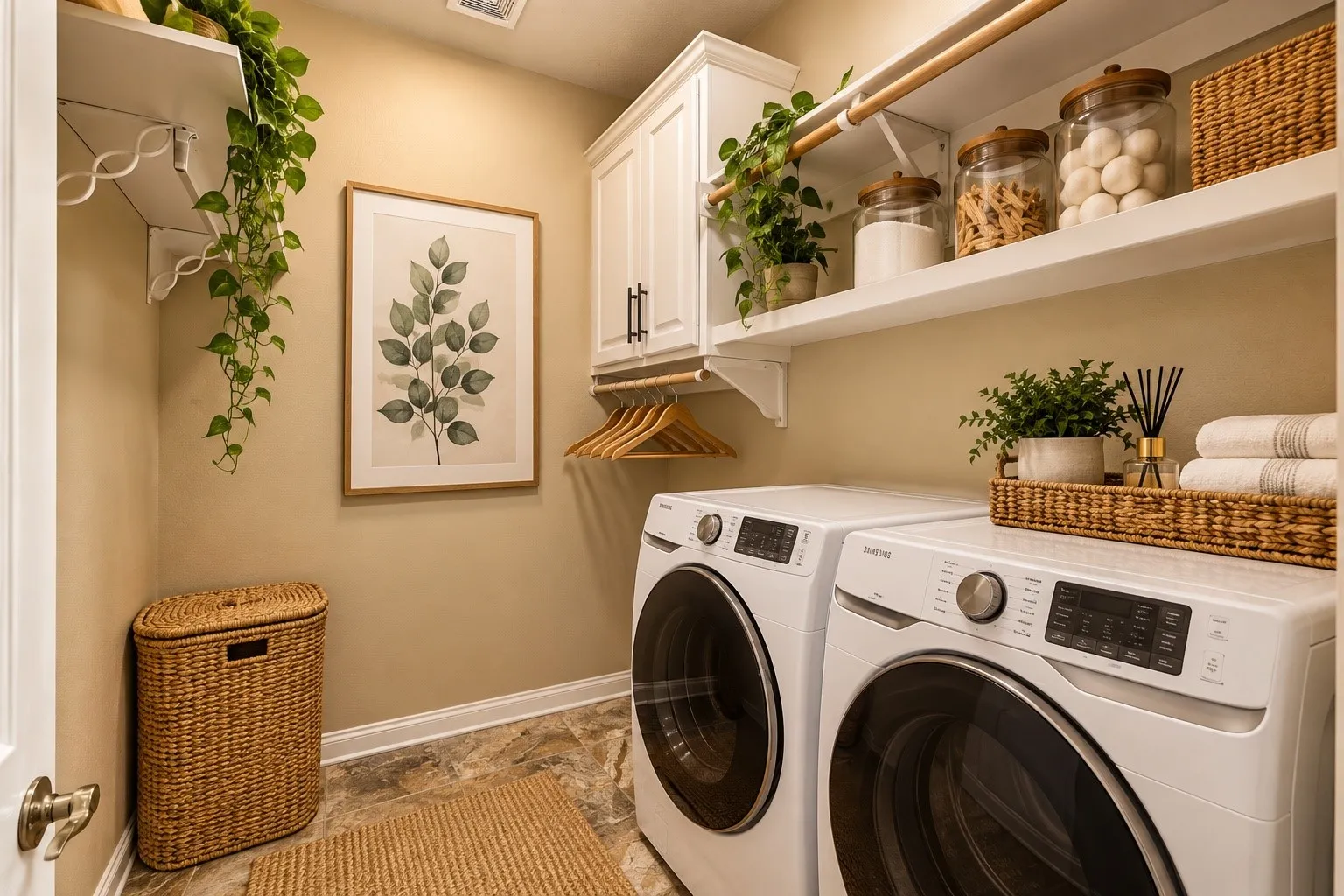 Laundry room staged