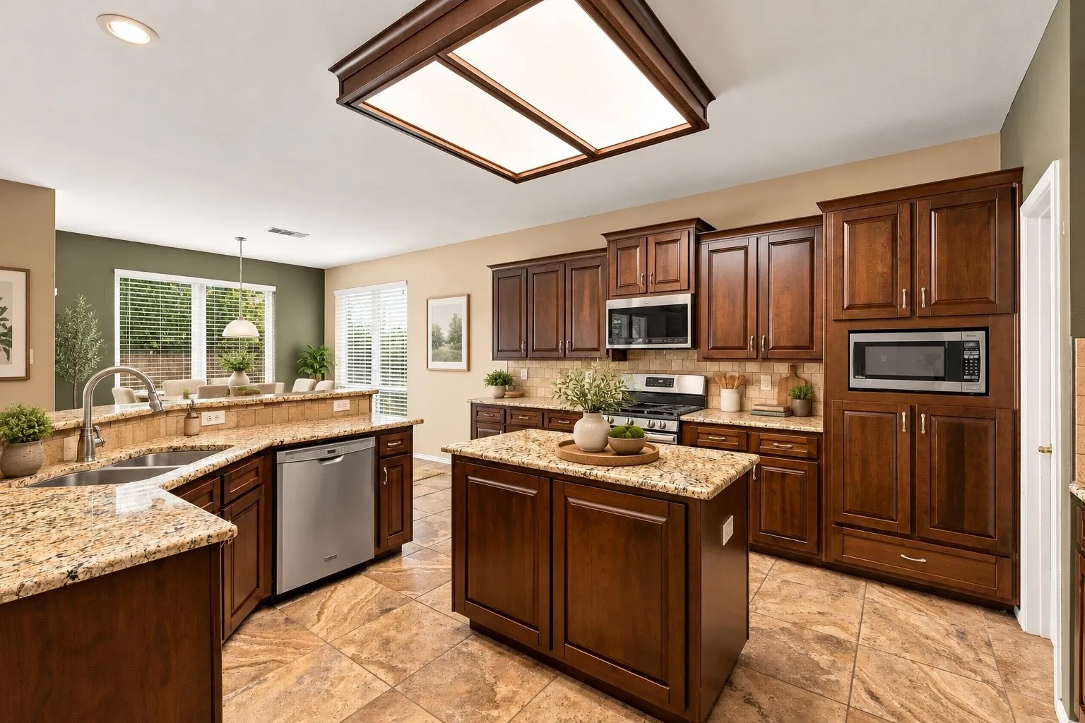 staged kitchen area