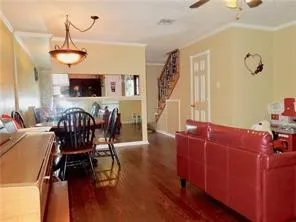 Hardwood-finish flooring throughout