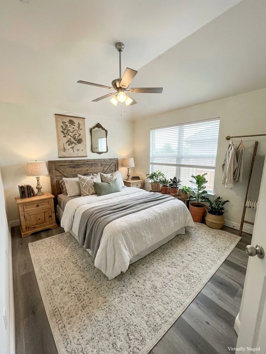 Wood-finish flooring - VIRTUALLY STAGED