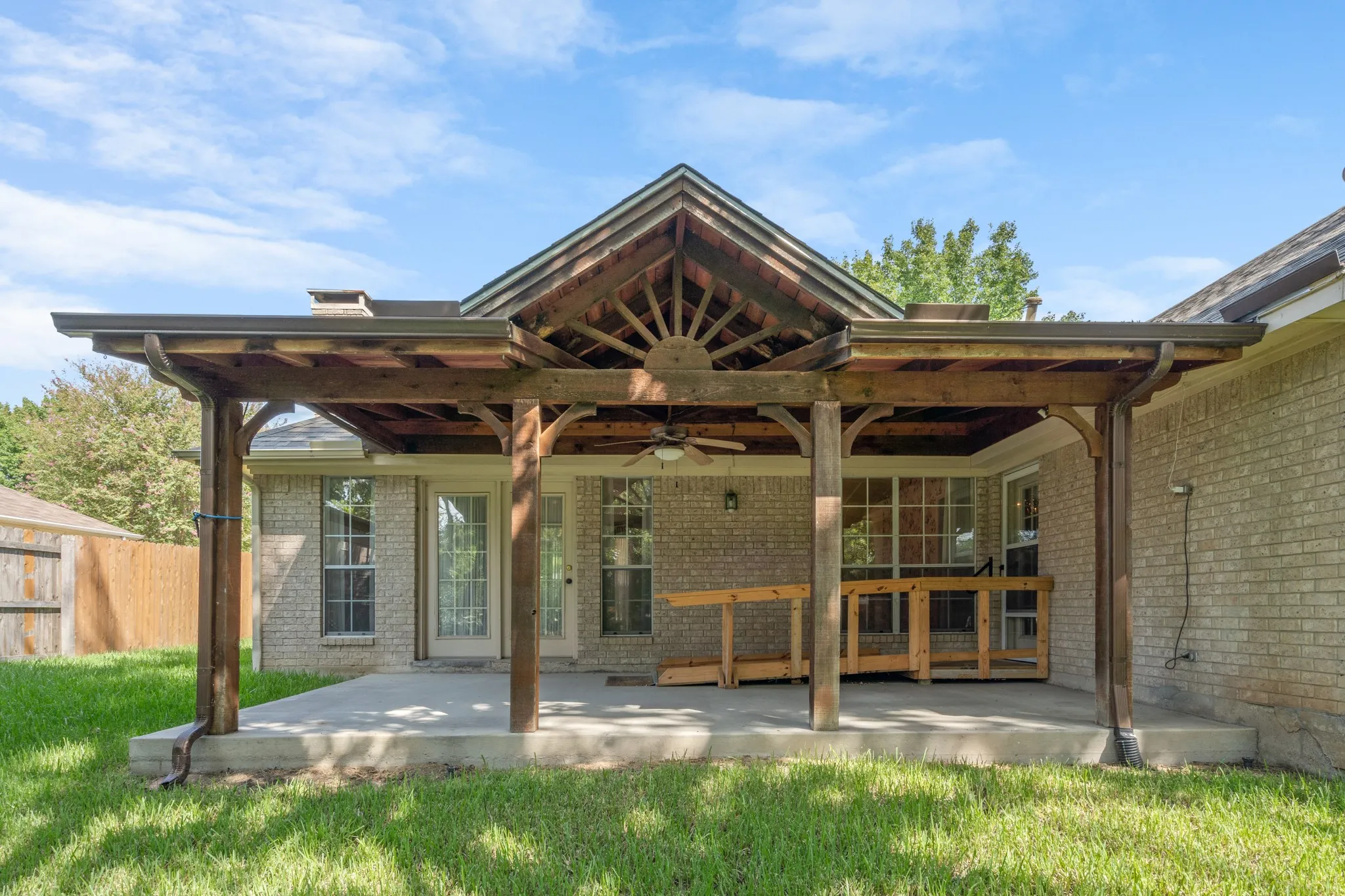 covered rear patio