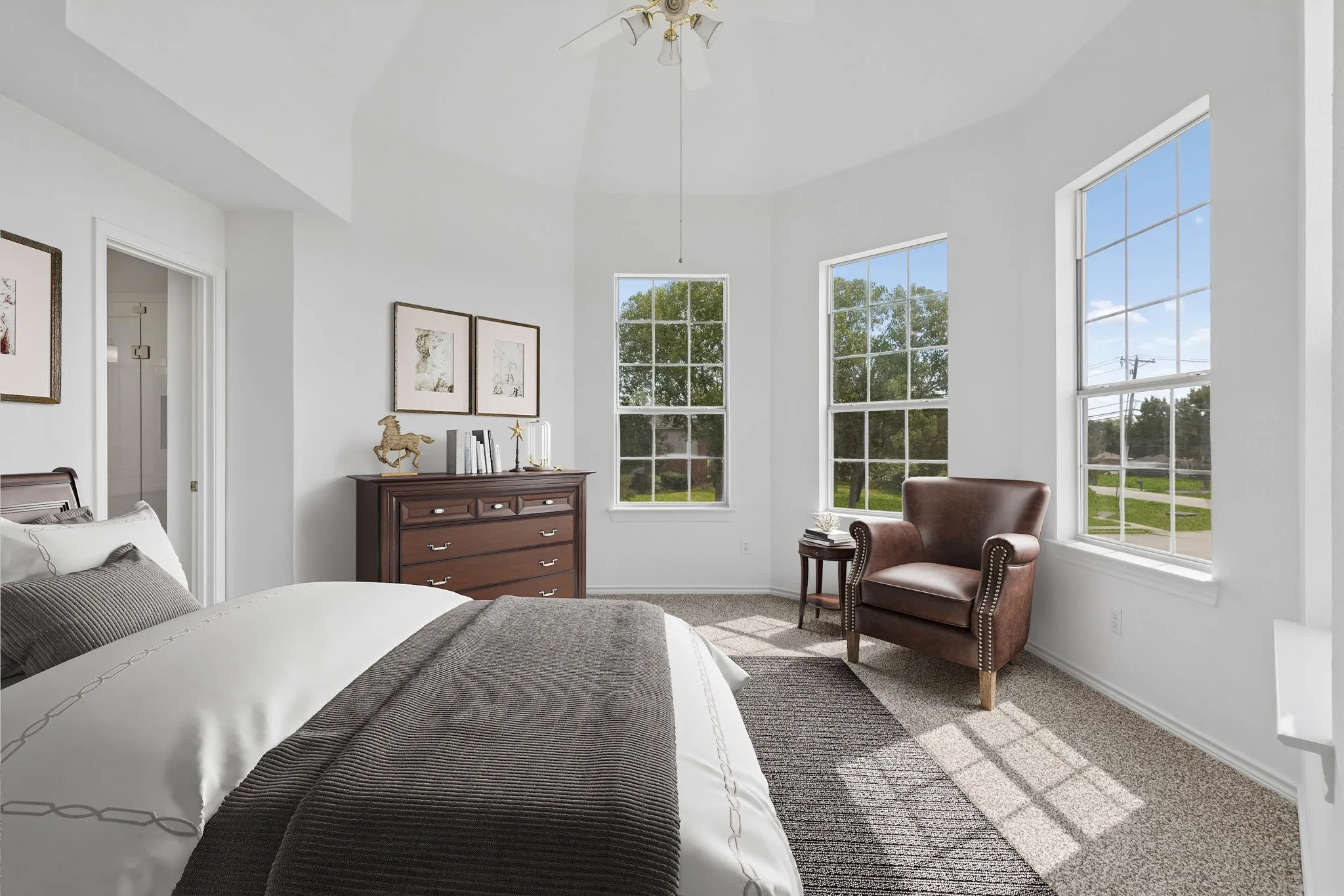 Virtually Staged Primary Bedroom