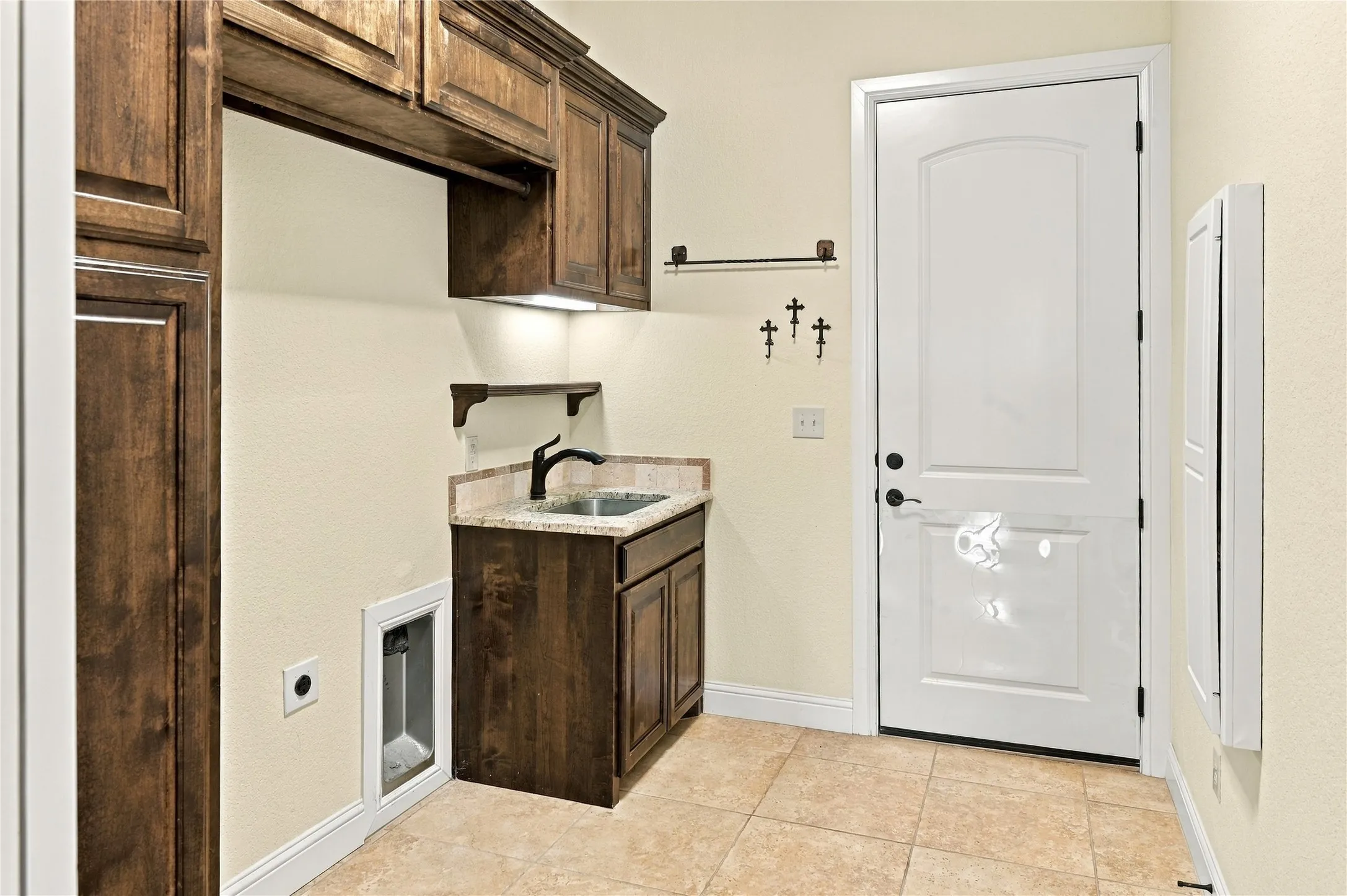 Built in Cabinets, sink.