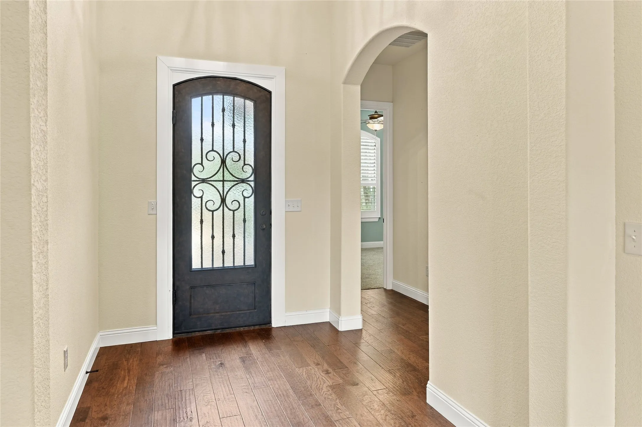 Inside front entry.