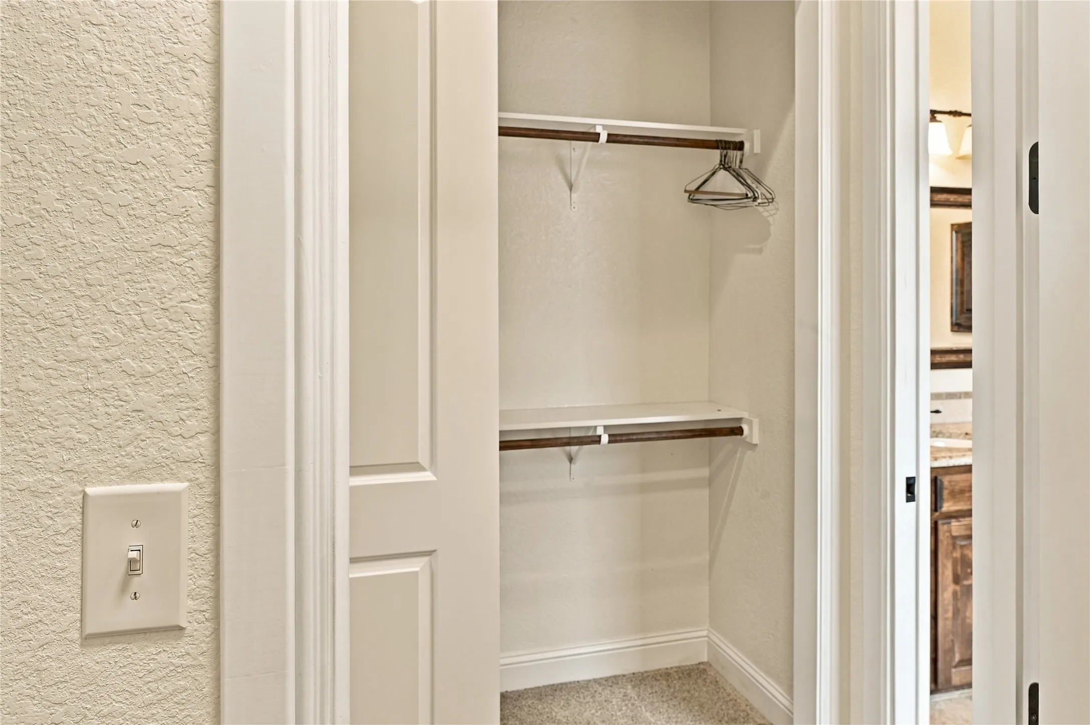Large closet off primary bedroom ensuite.