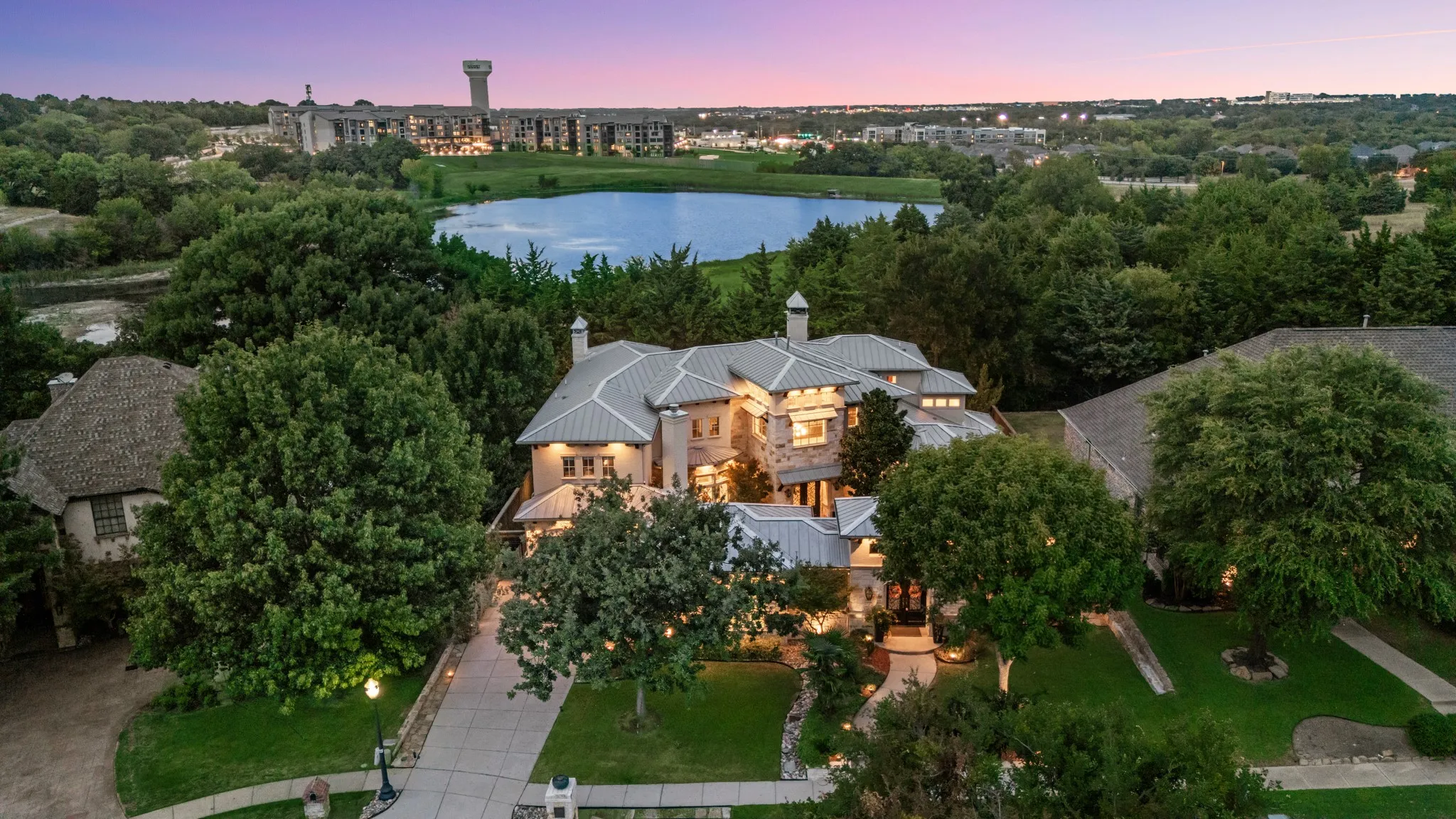 Aerial view showcasing the magnitude of the home.