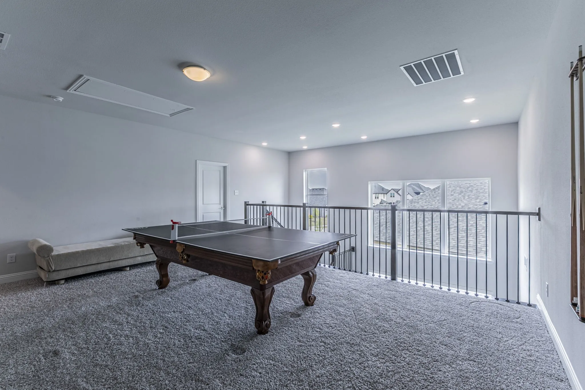 Playroom featuring carpet floors and recessed lighting