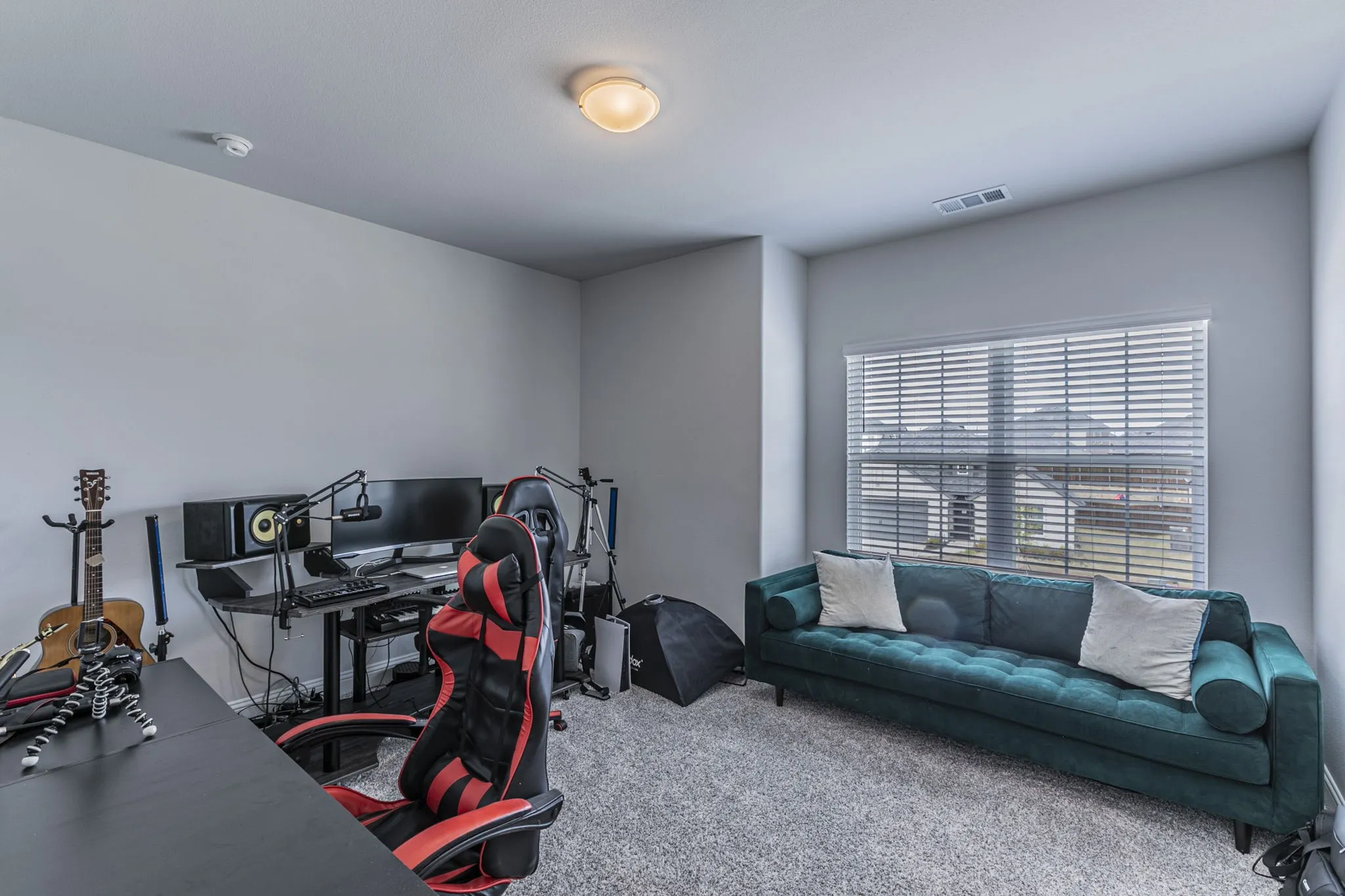 View of carpeted office space